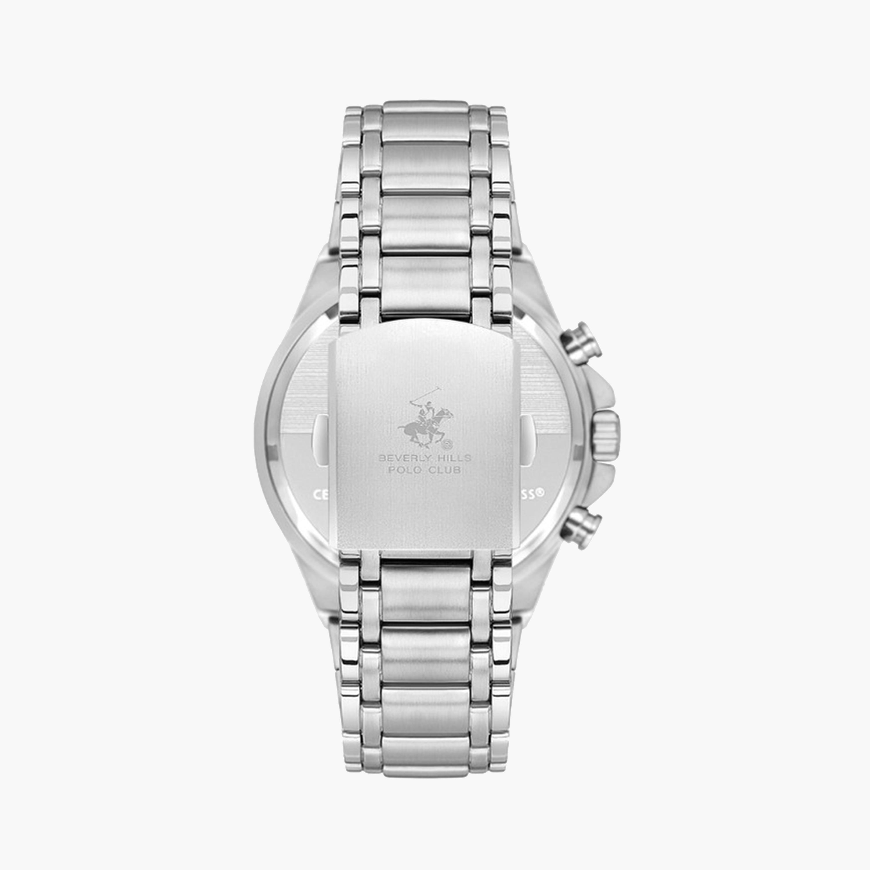 بيفرلي هيلز بولو كلوب- ساعة كرونوغراف للرجال 44 ملم فضية بحزام معدني | BP3612X.340-men-watchesandjewellery-watches-image-3