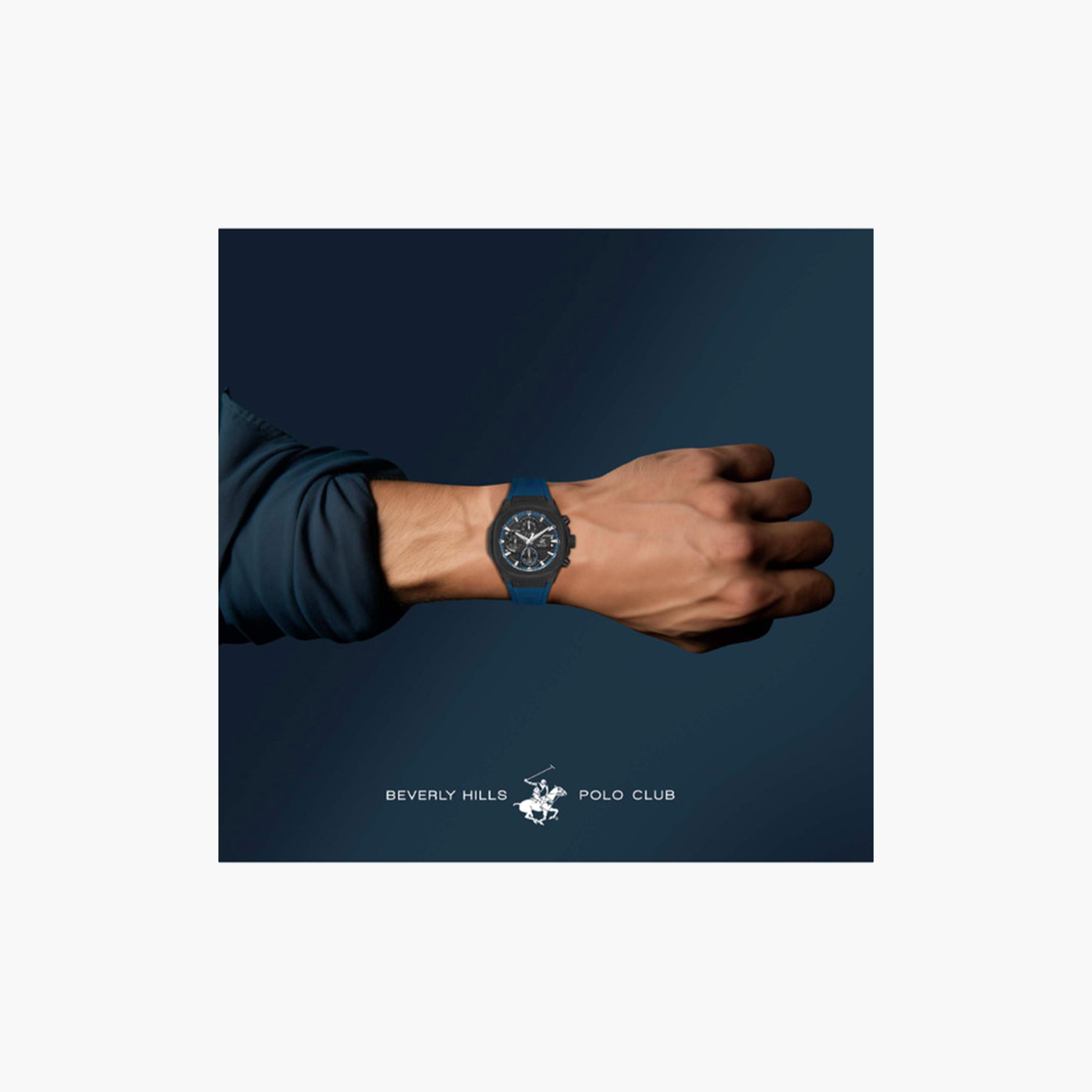 Beverly Hills Polo Club Men's 49 MM Blue Chronograph Silicone Strap Watch | BP3623X.659-men-watchesandjewellery-watches-image-4
