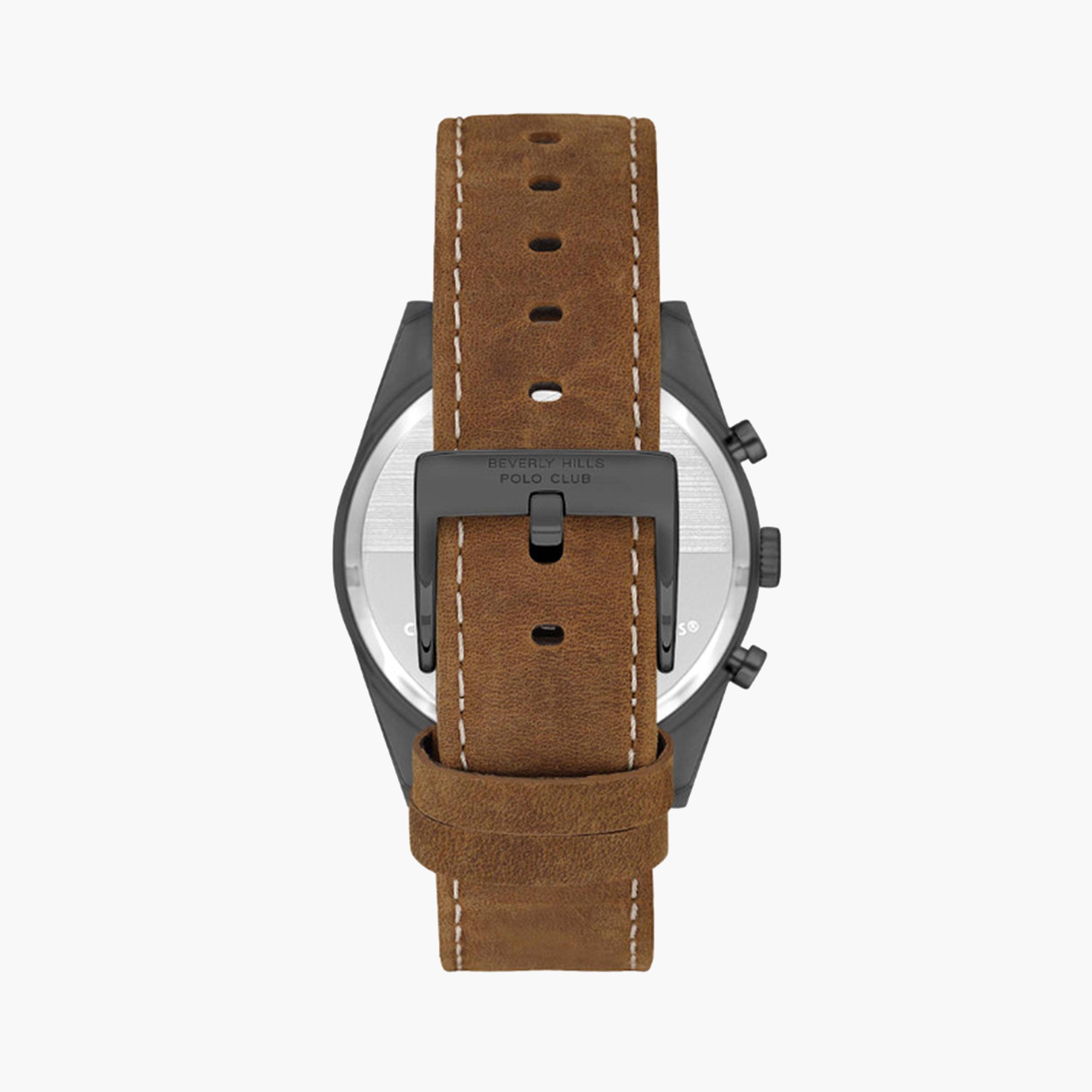 بيفرلي هيلز بولو كلوب- ساعة كرونوغراف للرجال 42 ملم بنية بحزام جلدي | BP3619X.075-men-watchesandjewellery-watches-image-3