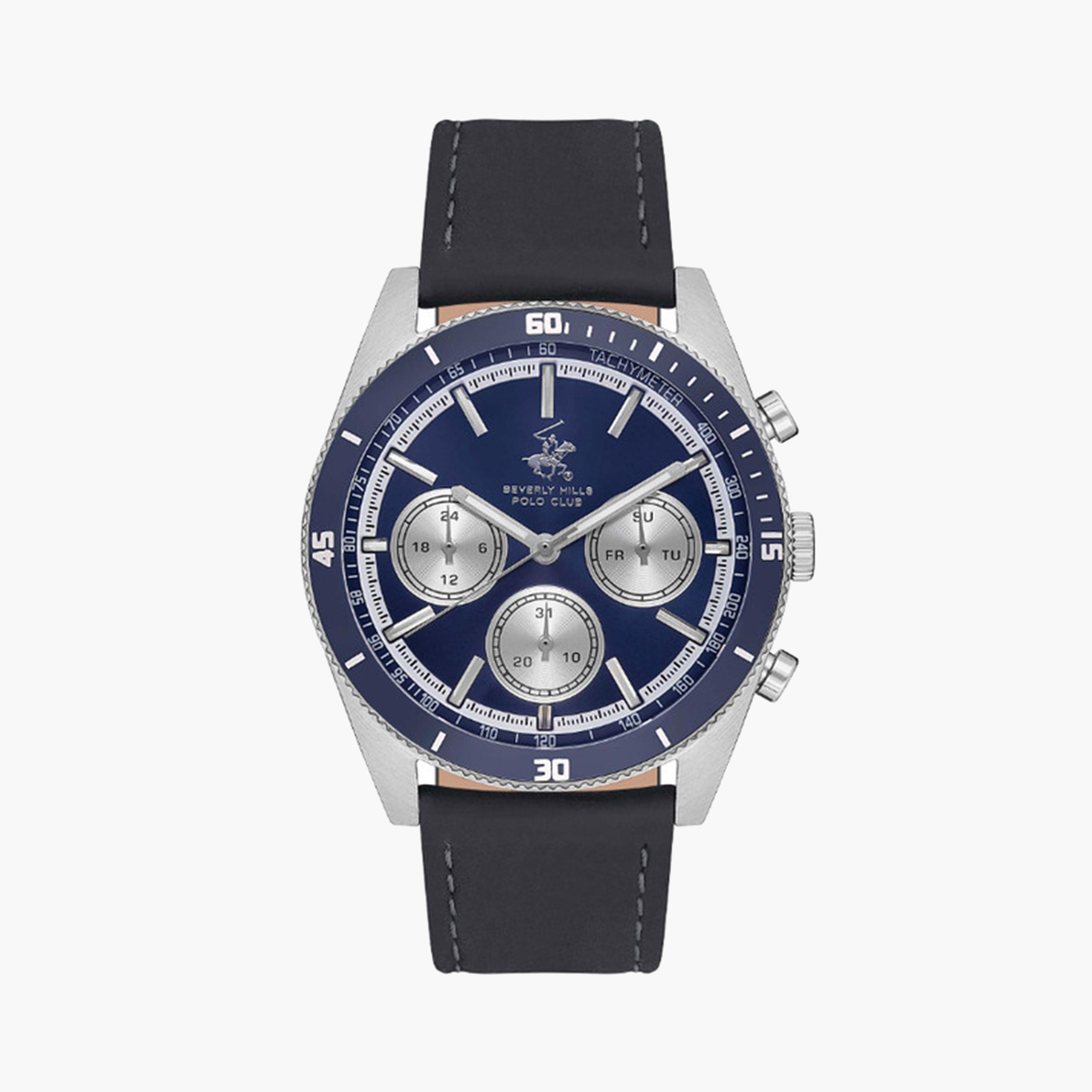 بيفرلي هيلز بولو كلوب- ساعة كرونوغراف للرجال 42 ملم بنية بحزام جلدي | BP3619X.092-men-watchesandjewellery-watches-image-1