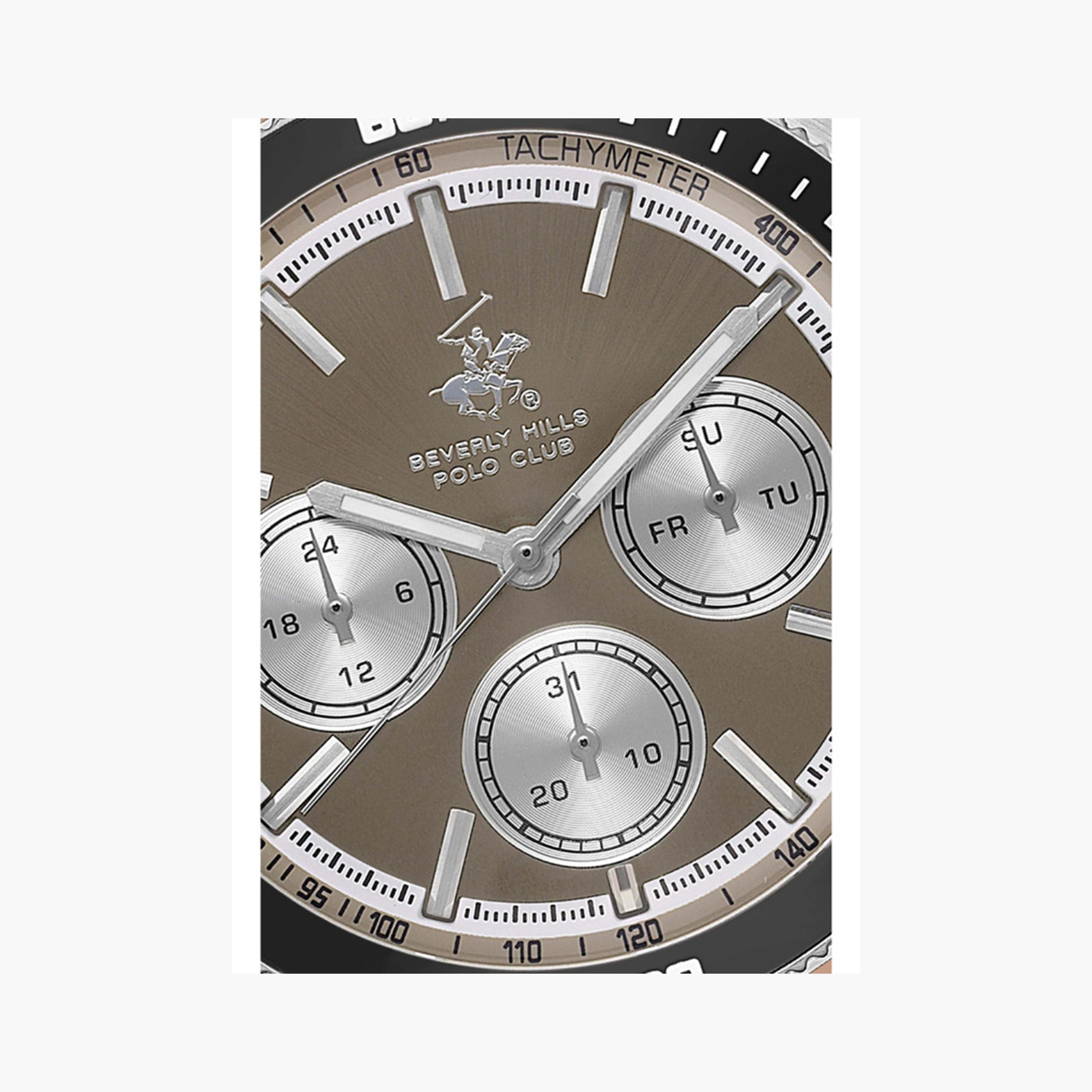 Beverly Hills Polo Club Men's 42 MM Grey Chronograph Leather Strap Watch | BP3619X.376-men-watchesandjewellery-watches-image-6