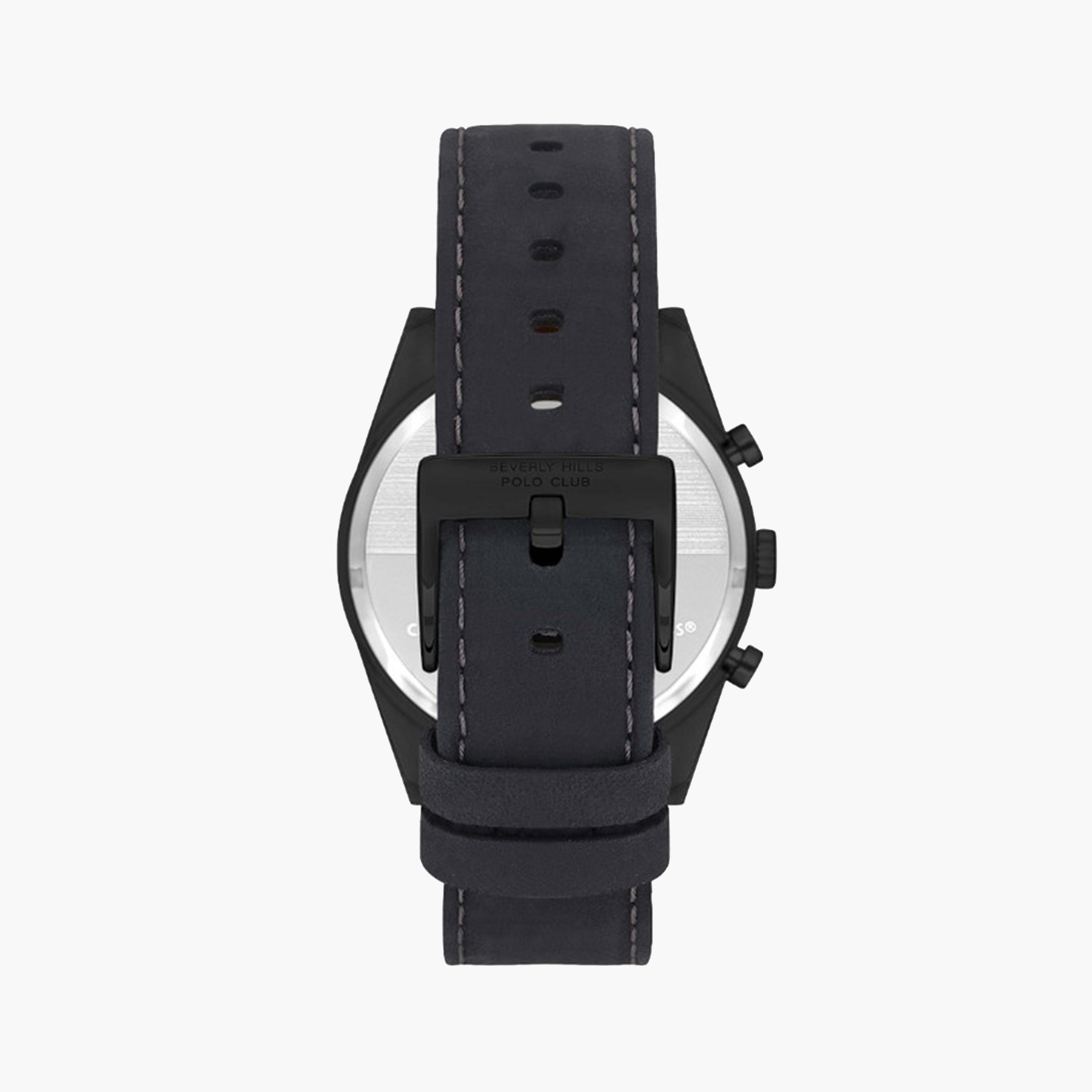 بيفرلي هيلز بولو كلوب- ساعة كرونوغراف للرجال 42 ملم سوداء بحزام جلدي | BP3619X.661-men-watchesandjewellery-watches-image-3