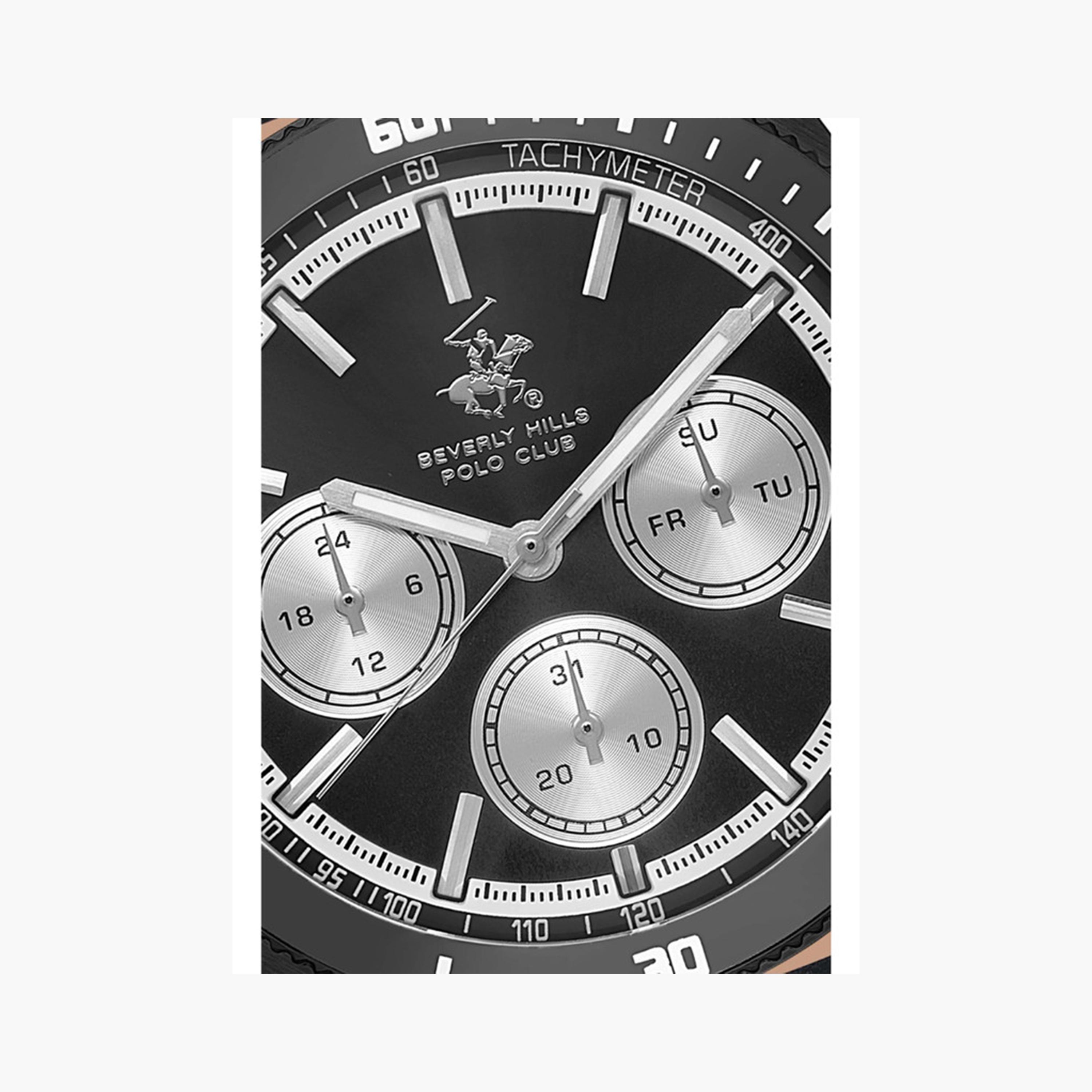 بيفرلي هيلز بولو كلوب- ساعة كرونوغراف للرجال 42 ملم سوداء بحزام جلدي | BP3619X.661-men-watchesandjewellery-watches-image-6