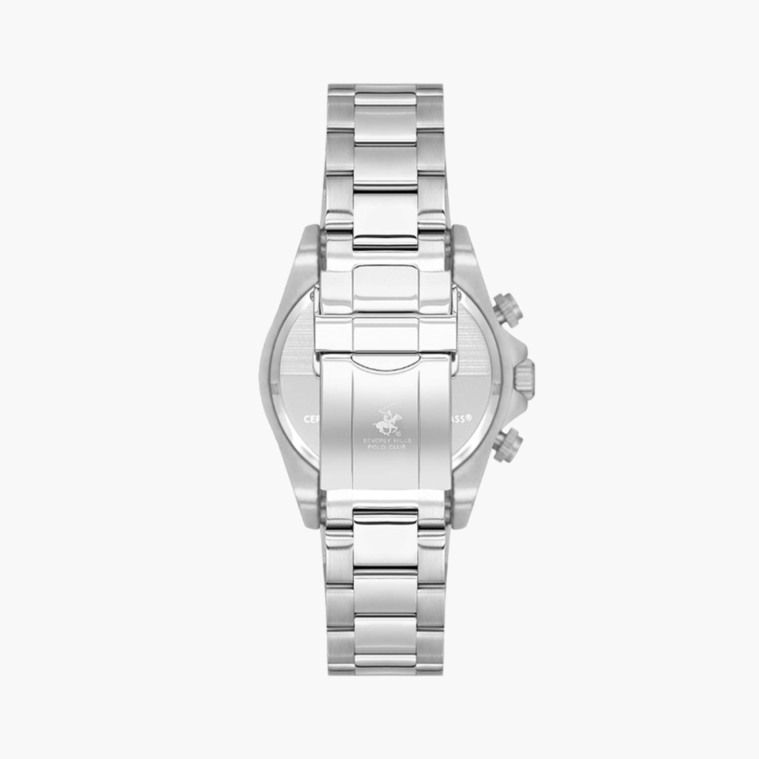 بيفرلي هيلز بولو كلوب- ساعة كرونوغراف للرجال 42 ملم فضية بحزام معدني | BP3608X.350-men-watchesandjewellery-watches-image-3
