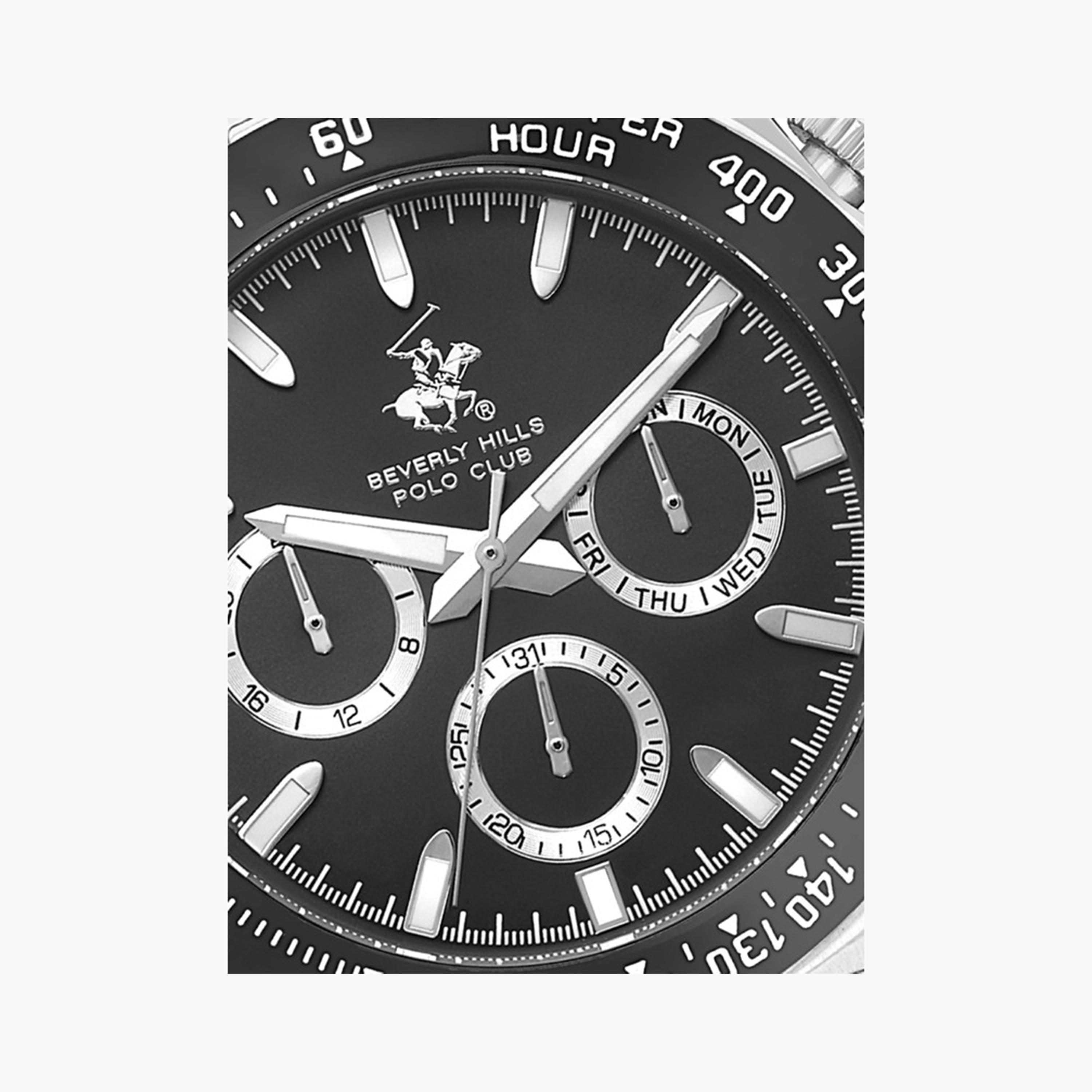 بيفرلي هيلز بولو كلوب- ساعة كرونوغراف للرجال 42 ملم فضية بحزام معدني | BP3608X.350-men-watchesandjewellery-watches-image-6