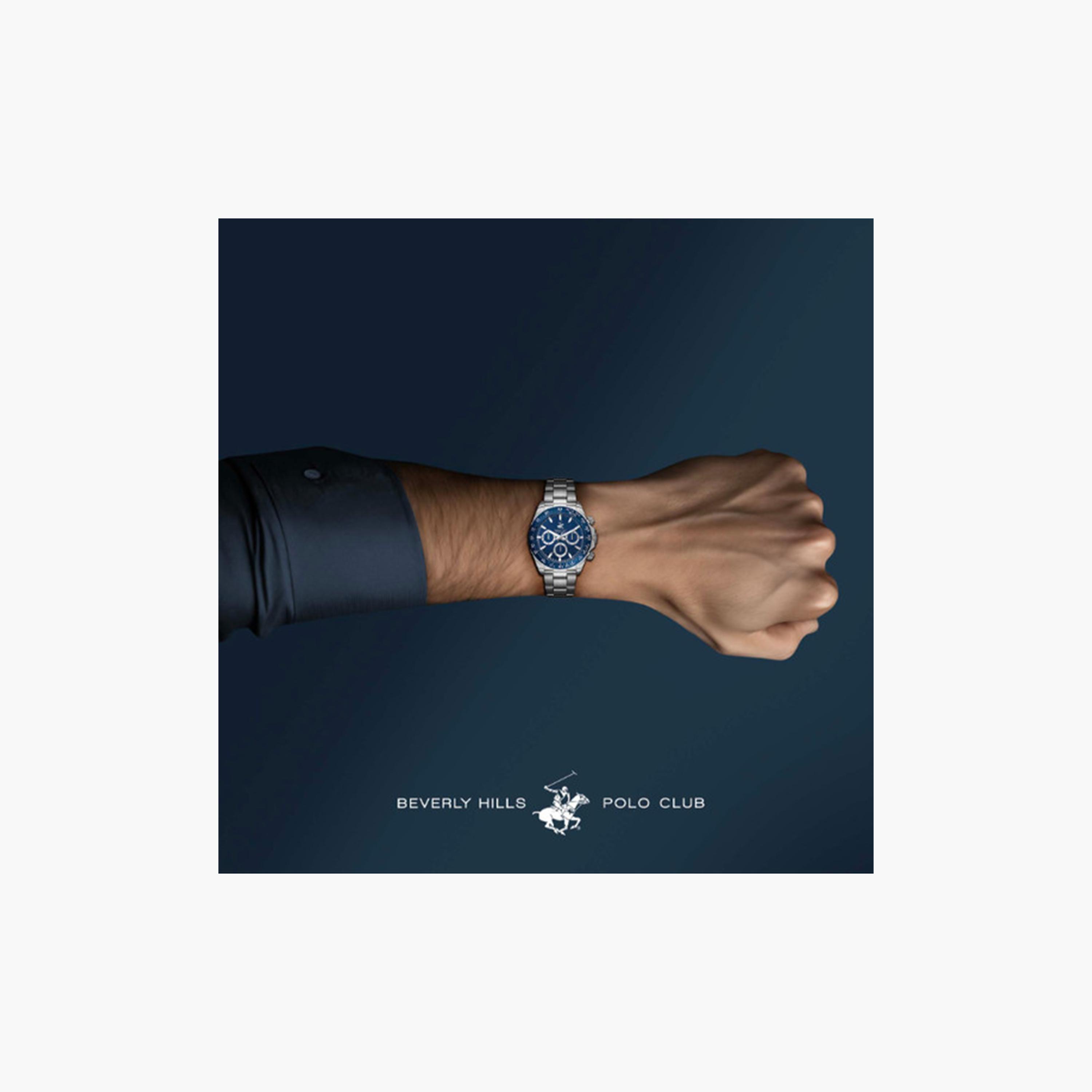 بيفرلي هيلز بولو كلوب- ساعة كرونوغراف للرجال 42 ملم فضية بحزام معدني | BP3608X.390-men-watchesandjewellery-watches-image-4