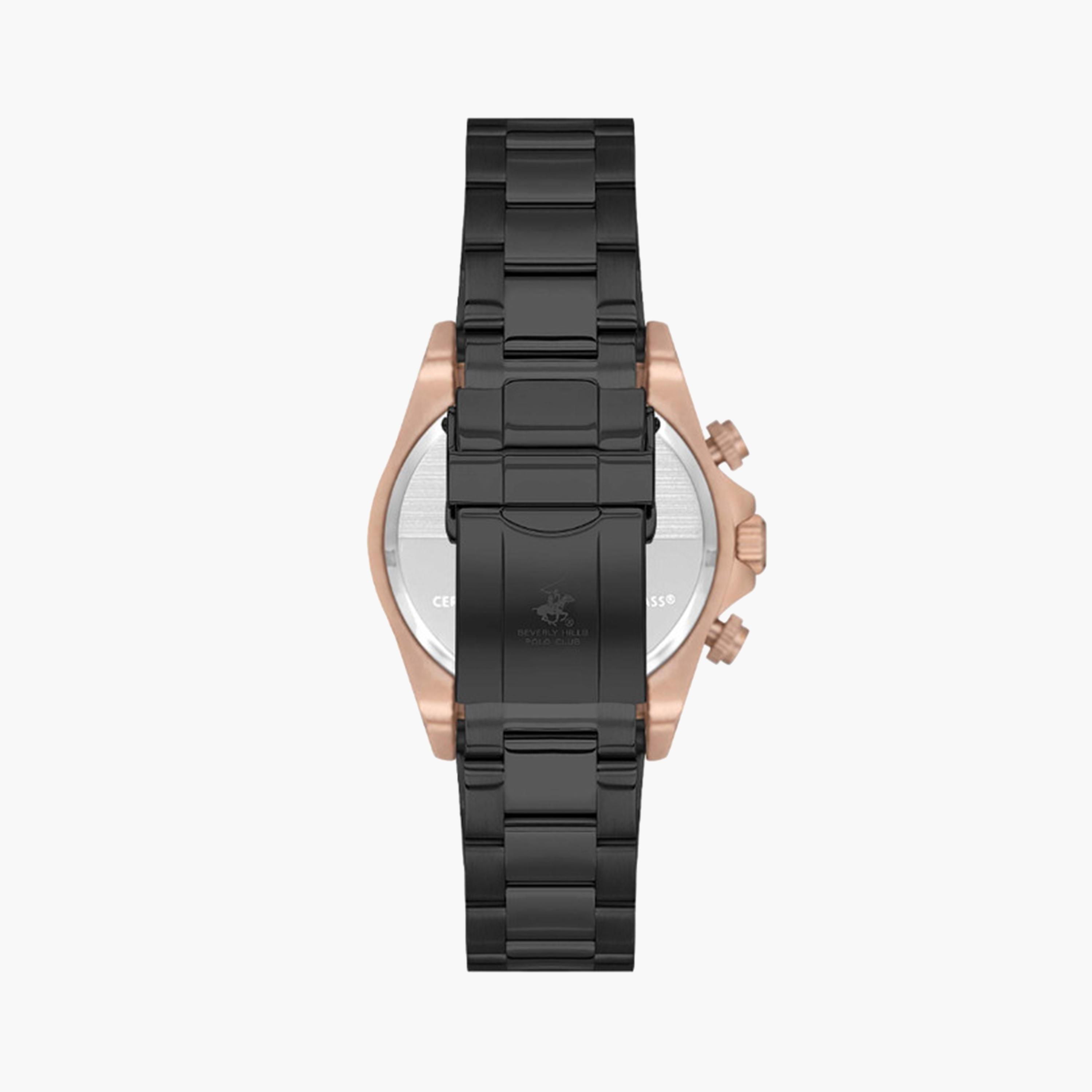 بيفرلي هيلز بولو كلوب- ساعة كرونوغراف للرجال 42 ملم سوداء بحزام معدني | BP3608X.540-men-watchesandjewellery-watches-image-3