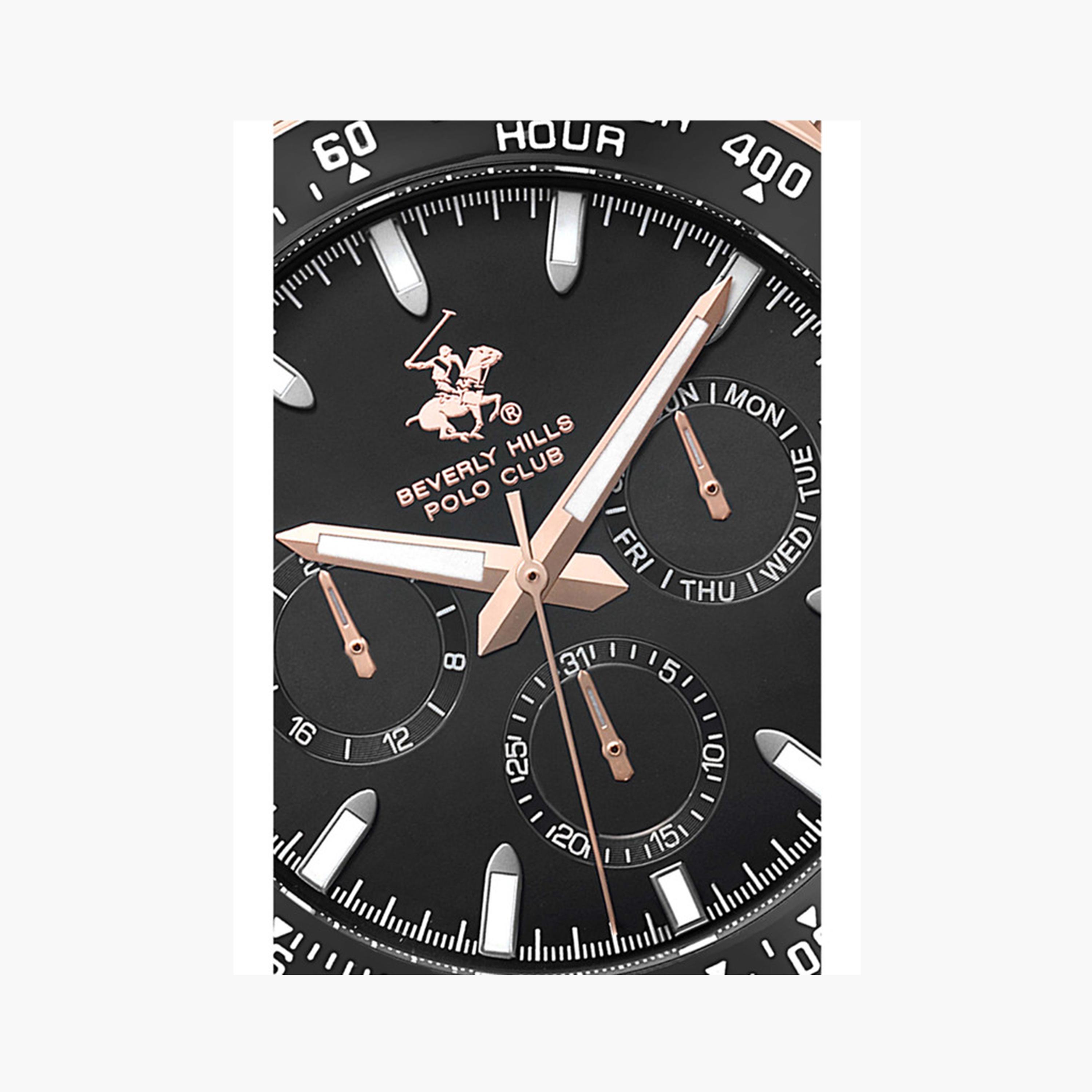 بيفرلي هيلز بولو كلوب- ساعة كرونوغراف للرجال 42 ملم سوداء بحزام معدني | BP3608X.540-men-watchesandjewellery-watches-image-6