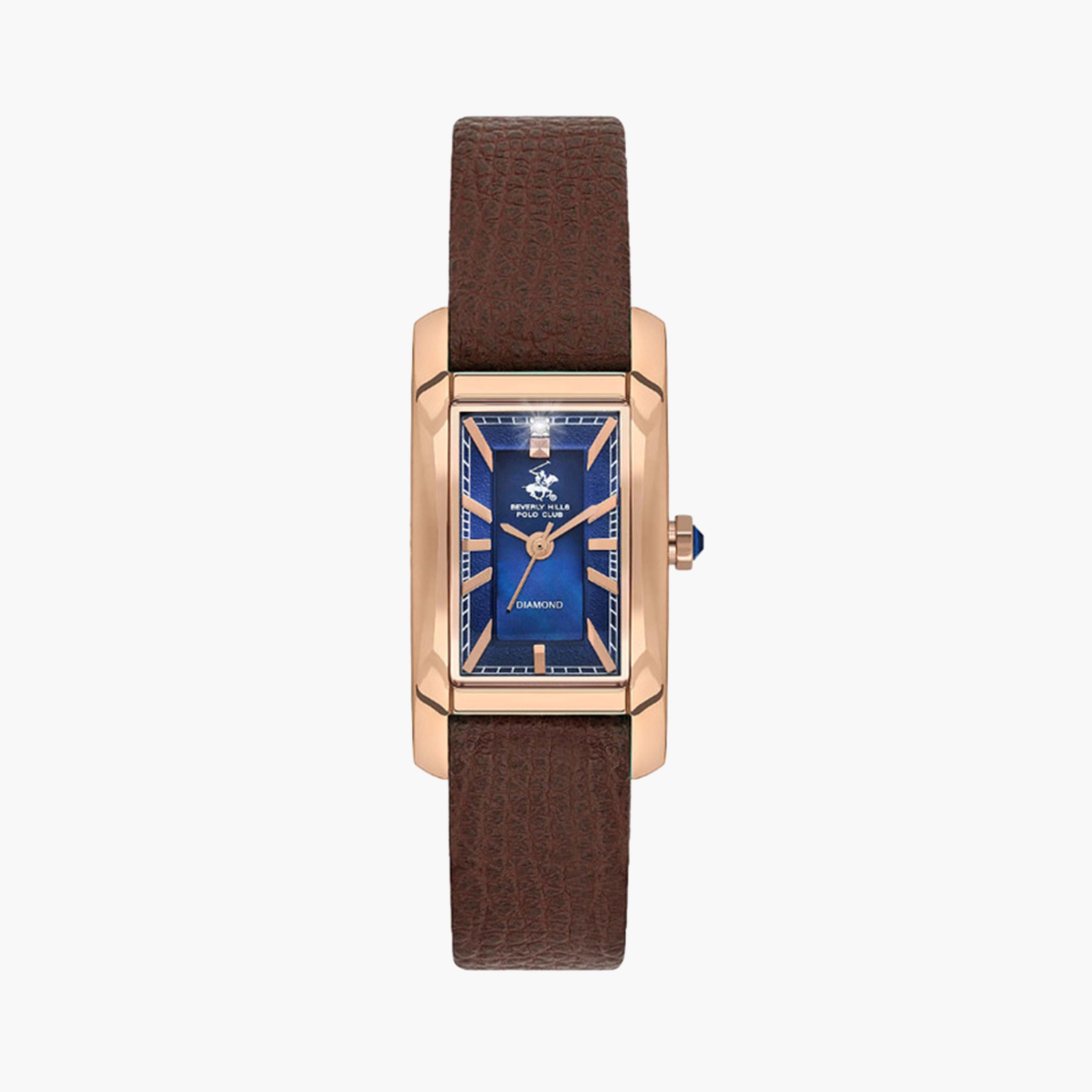 بيفرلي هيلز بولو كلوب- ساعة تناظرية للنساء 21 ملم بنية اللون بسوار جلدي | BP3613C.424-women-watchesandjewellery-watches-image-1