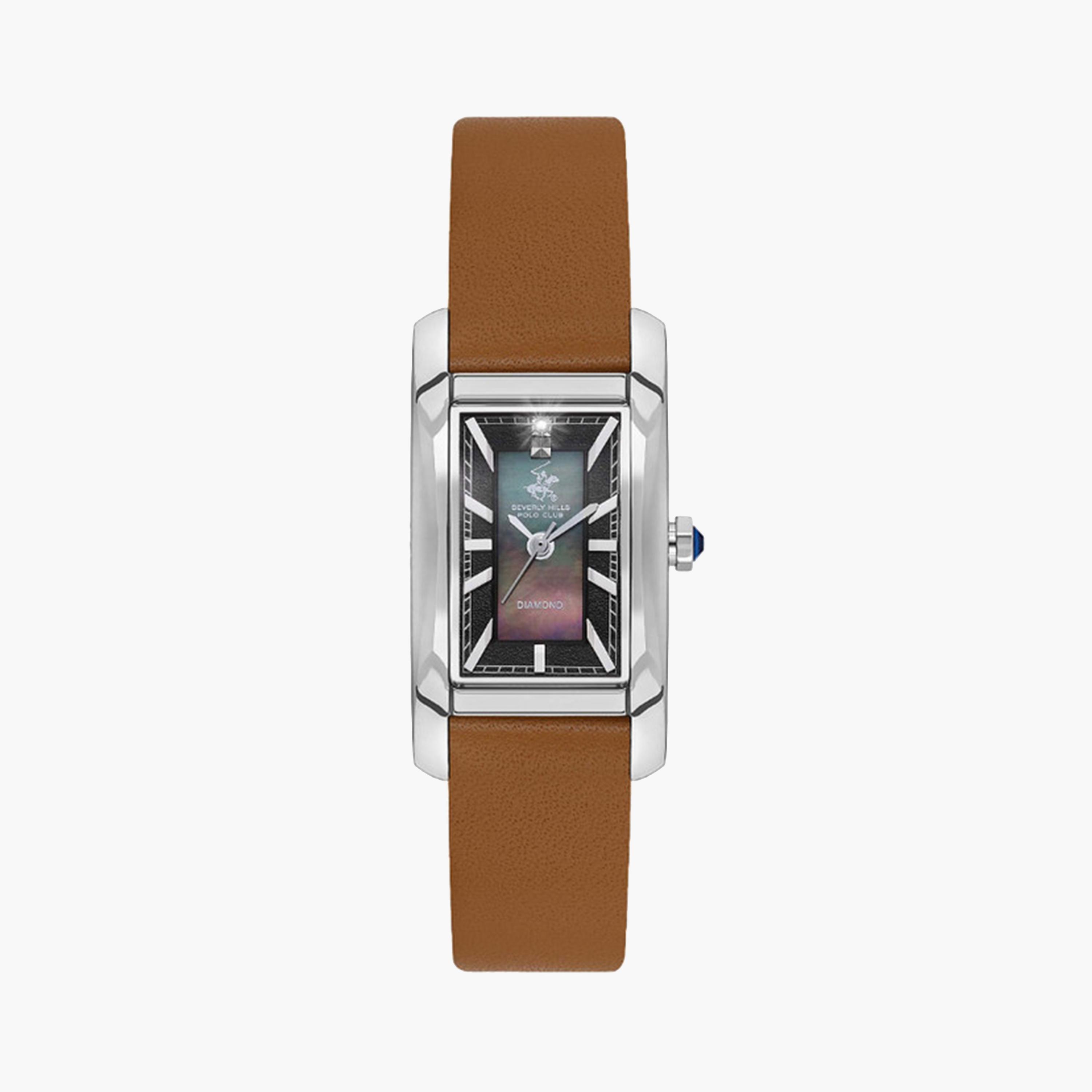 بيفرلي هيلز بولو كلوب- ساعة تناظرية للنساء 21 ملم بنية اللون بسوار جلدي | BP3613C.325-women-watchesandjewellery-watches-image-1