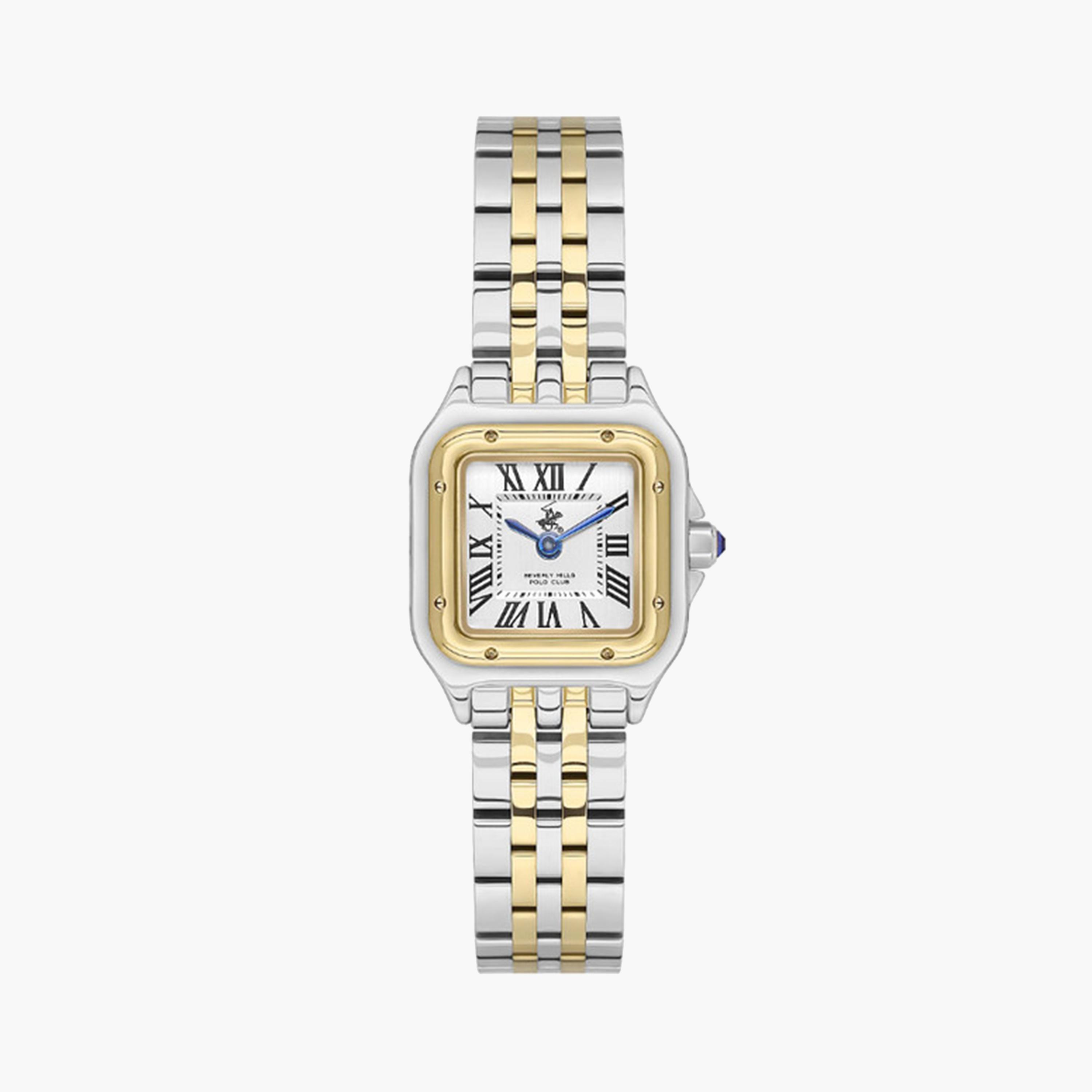 بيفرلي هيلز بولو كلوب- ساعة تناظرية للنساء 22 ملم فضية اللون بسوار معدني | BP3600C.230-women-watchesandjewellery-watches-image-1