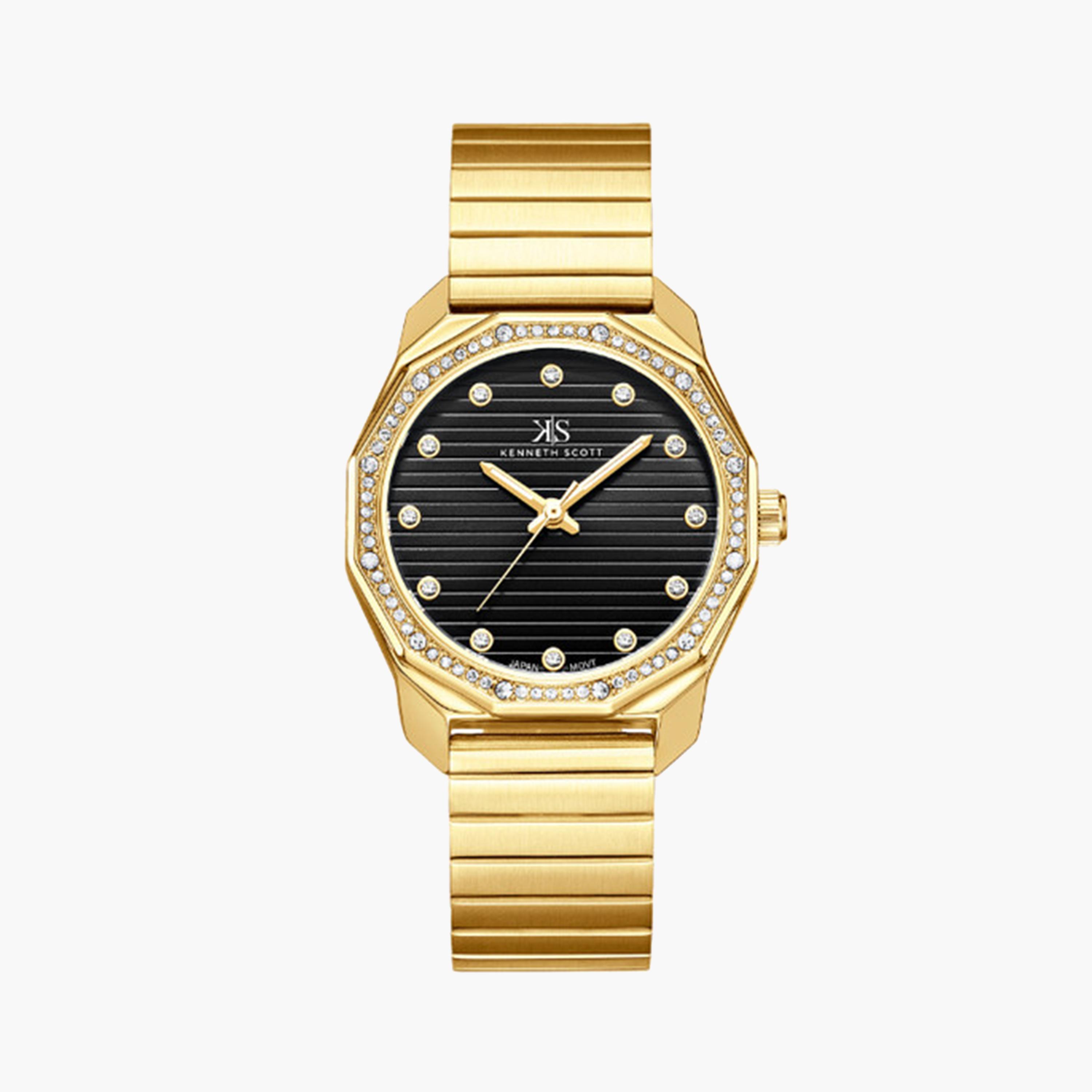 Kenneth Scott Women's 33 MM Gold Analog Stainless Steel Strap Watch | K24505-GBGB-women-watchesandjewellery-watches-image-1