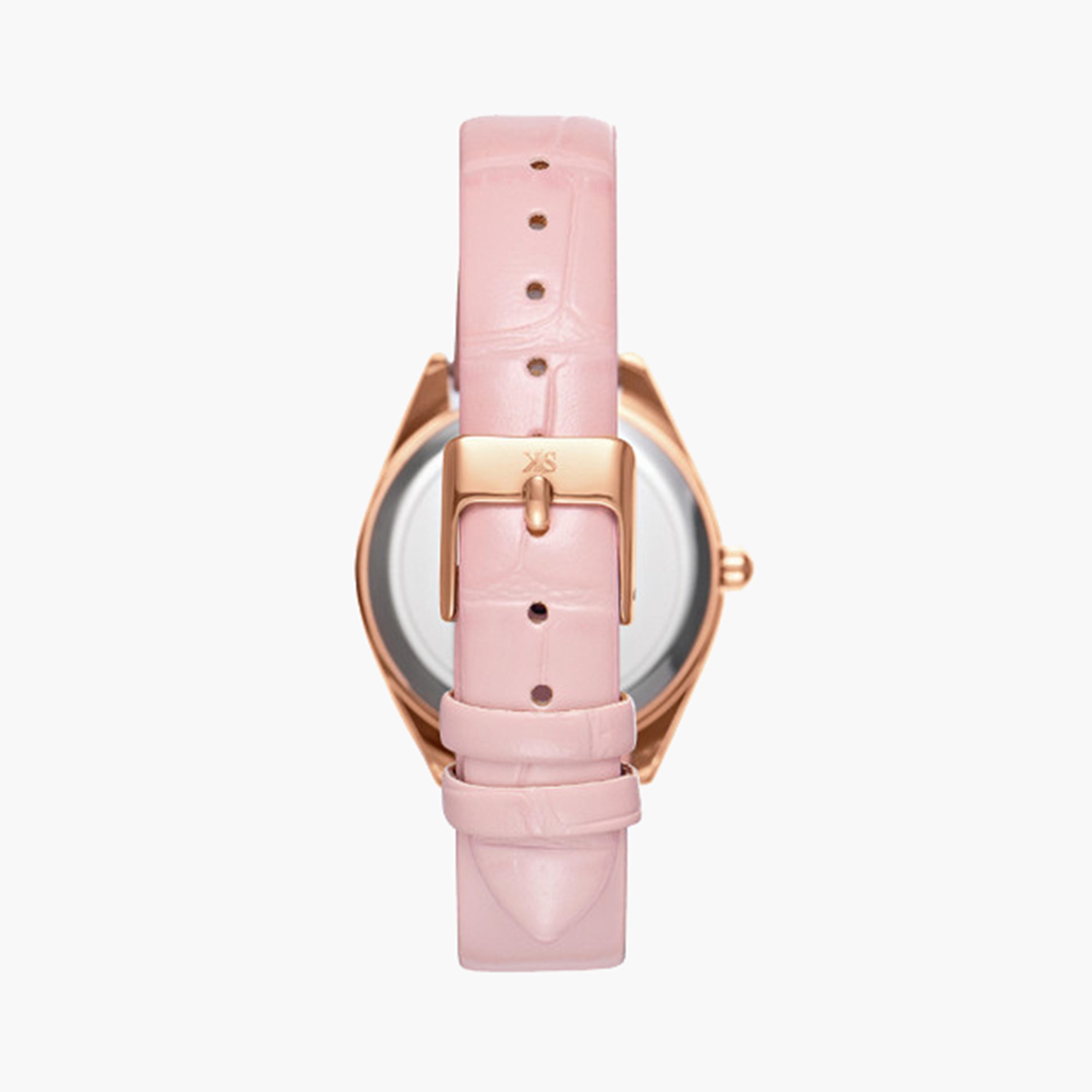 Kenneth Scott Women's 31 MM Pink Analog Artificial Leather Strap Watch | K24508-RLPP-women-watchesandjewellery-watches-image-3