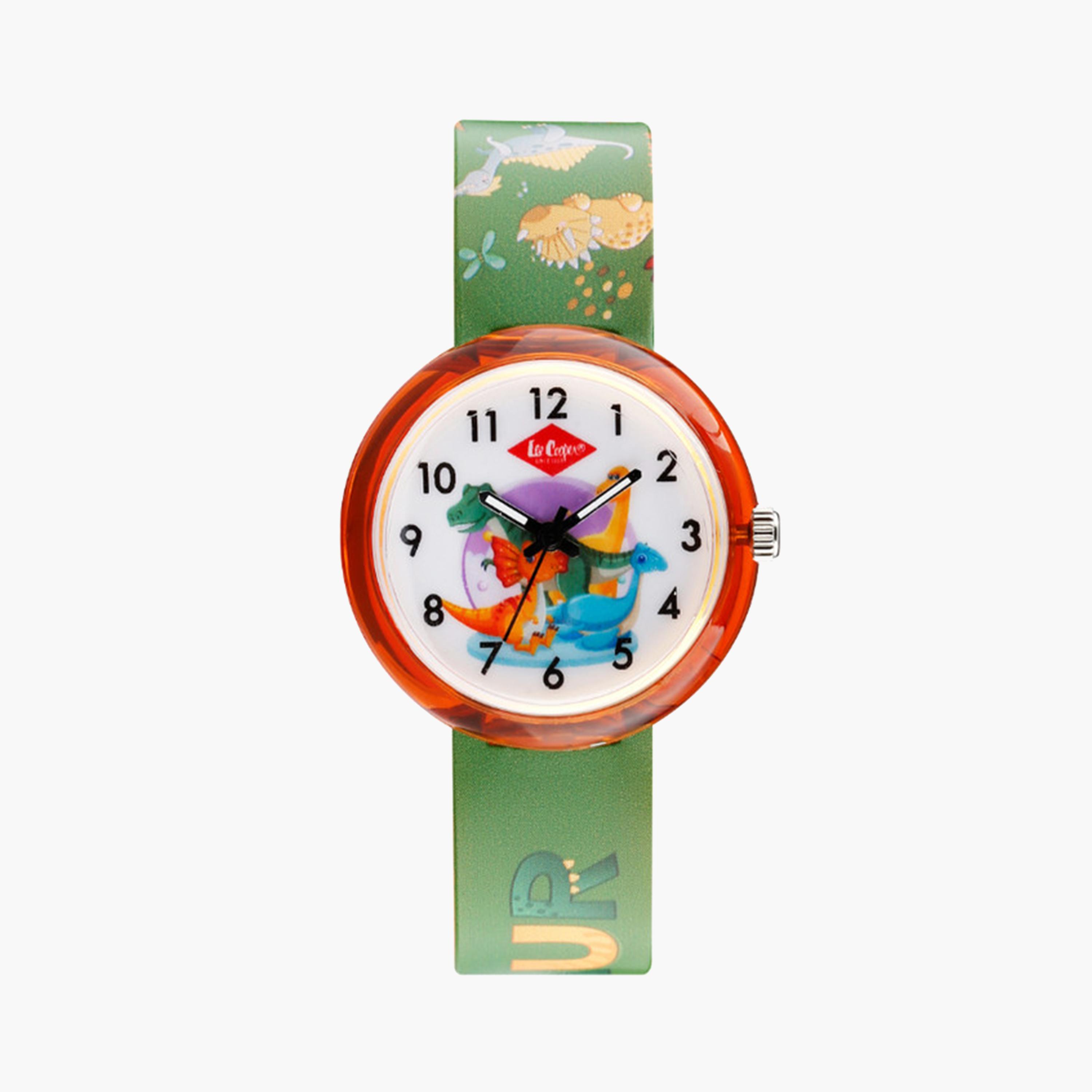 لي كوبر- ساعة تناظرية للأطفال بسوار سيليكون 30 ملم باللون الأخضر | LC.K.4.777-girls-accessories-watches-image-1