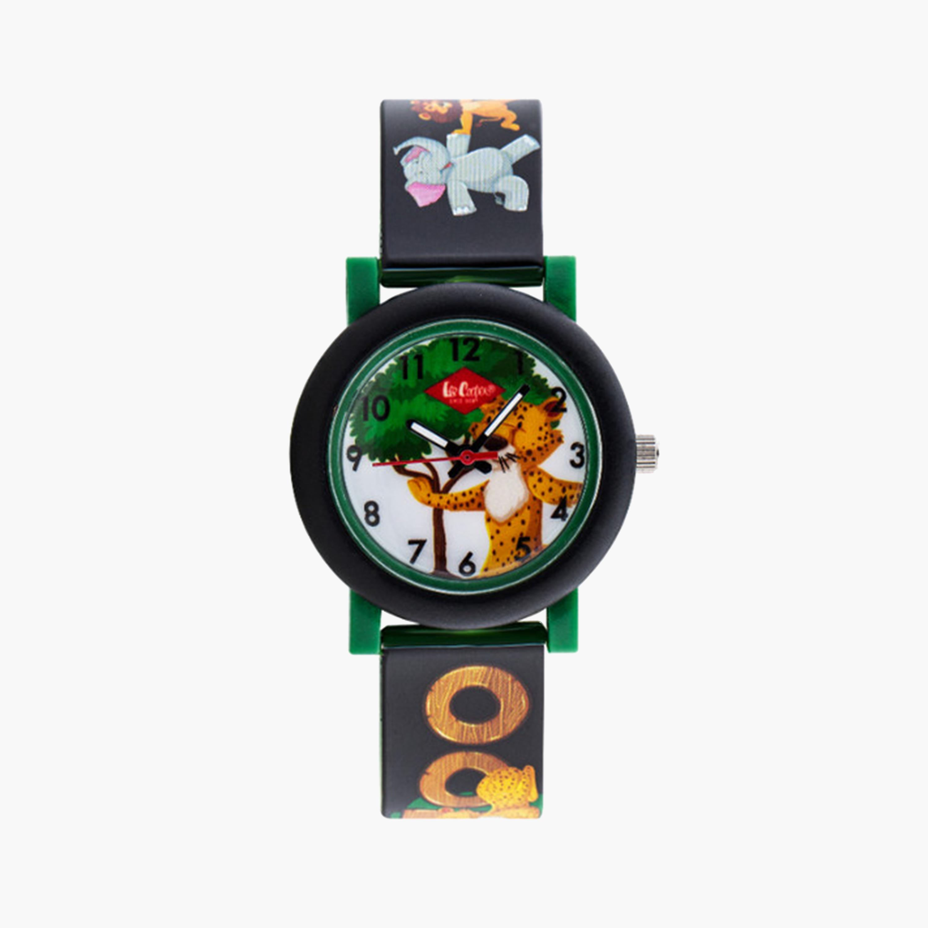 لي كوبر- ساعة تناظرية للأطفال بسوار سيليكون 30 ملم باللون الأخضر | LC.K.2.731-girls-accessories-watches-image-1