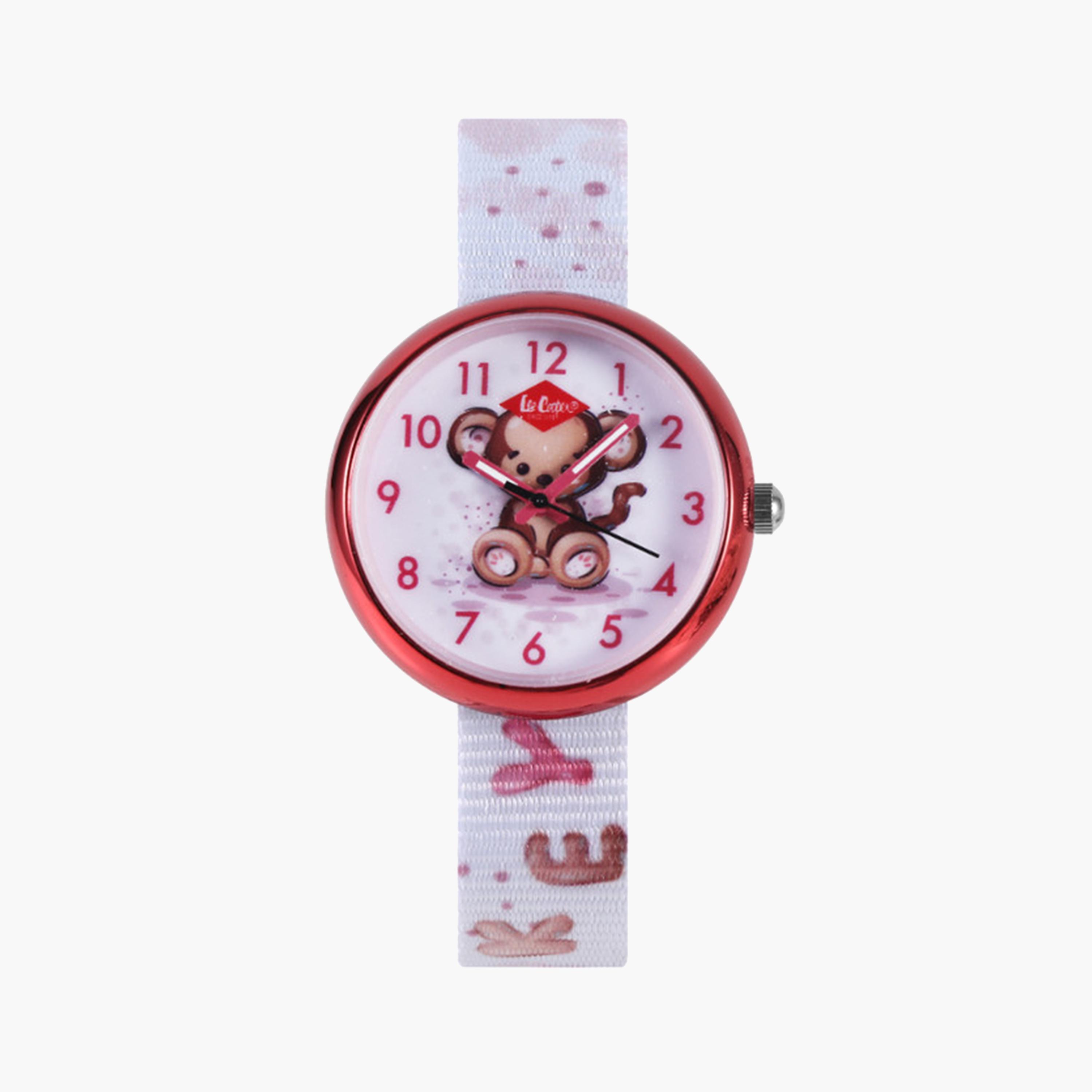Lee Cooper Kid's 30 MM White Analog Fabric Strap Watch | LC.K.3.837-girls-accessories-watches-image-1