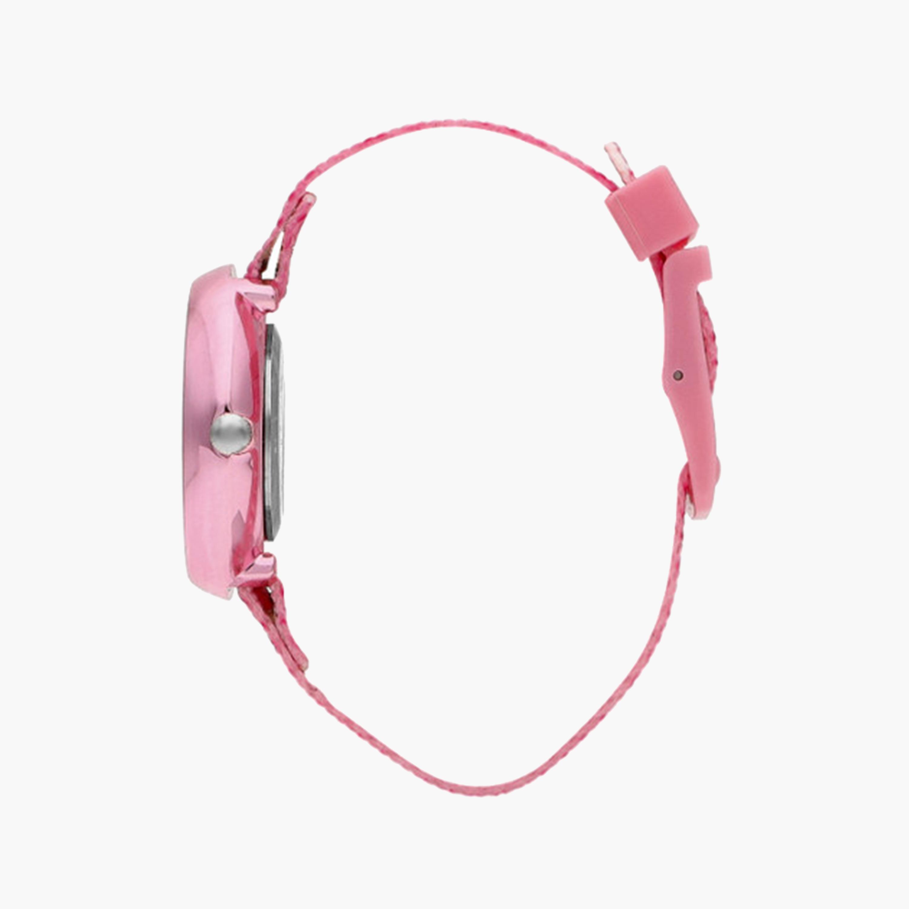 Lee Cooper Kid's 30 MM Pink Analog Fabric Strap Watch | LC.K.3.088-girls-accessories-watches-image-2