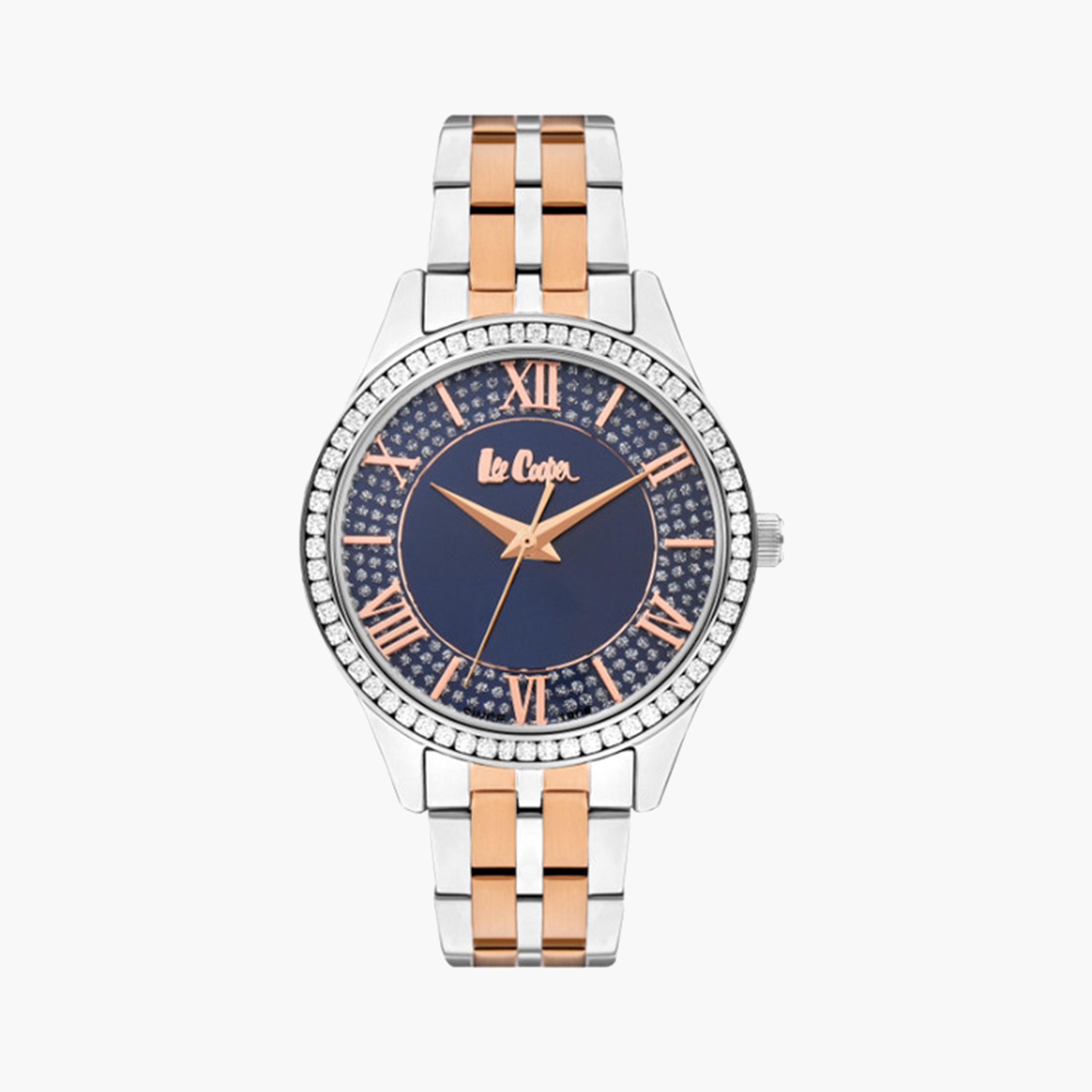 لي كوبر- ساعة تناظرية للنساء بسوار معدني 34 مم باللون الفضي | LC07928.590-women-watchesandjewellery-watches-image-1