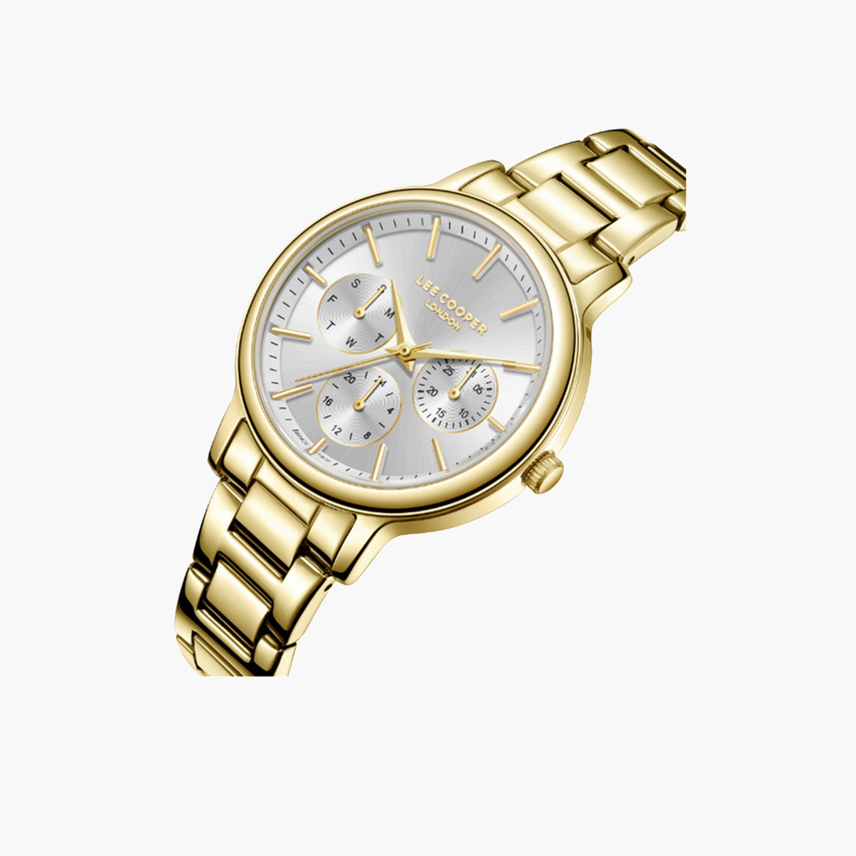 لي كوبر- ساعة كرونوغراف للنساء بسوار معدني باللون الذهبي 35 مم | LC07946.130-women-watchesandjewellery-watches-image-2