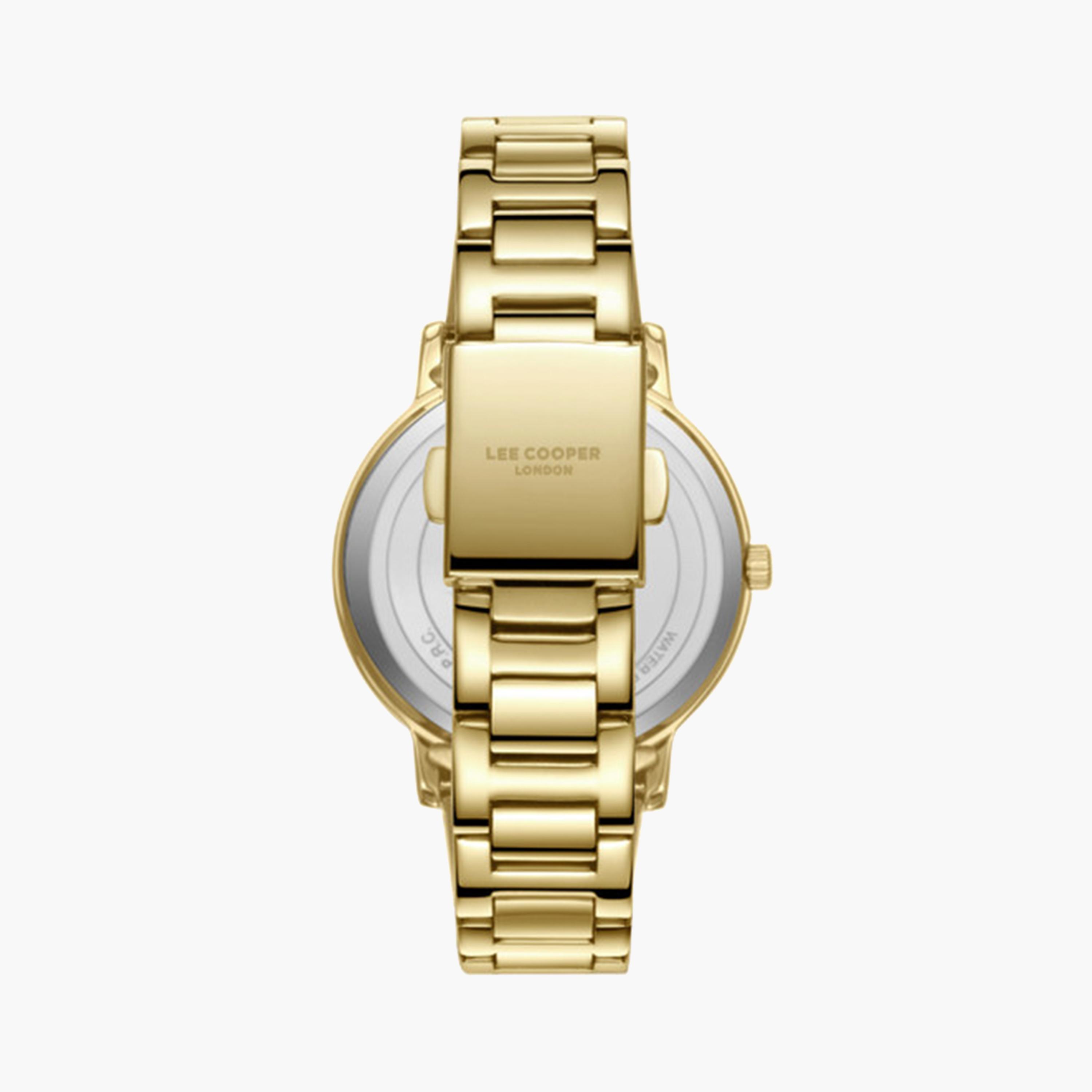 لي كوبر- ساعة كرونوغراف للنساء بسوار معدني باللون الذهبي 35 مم | LC07946.130-women-watchesandjewellery-watches-image-4