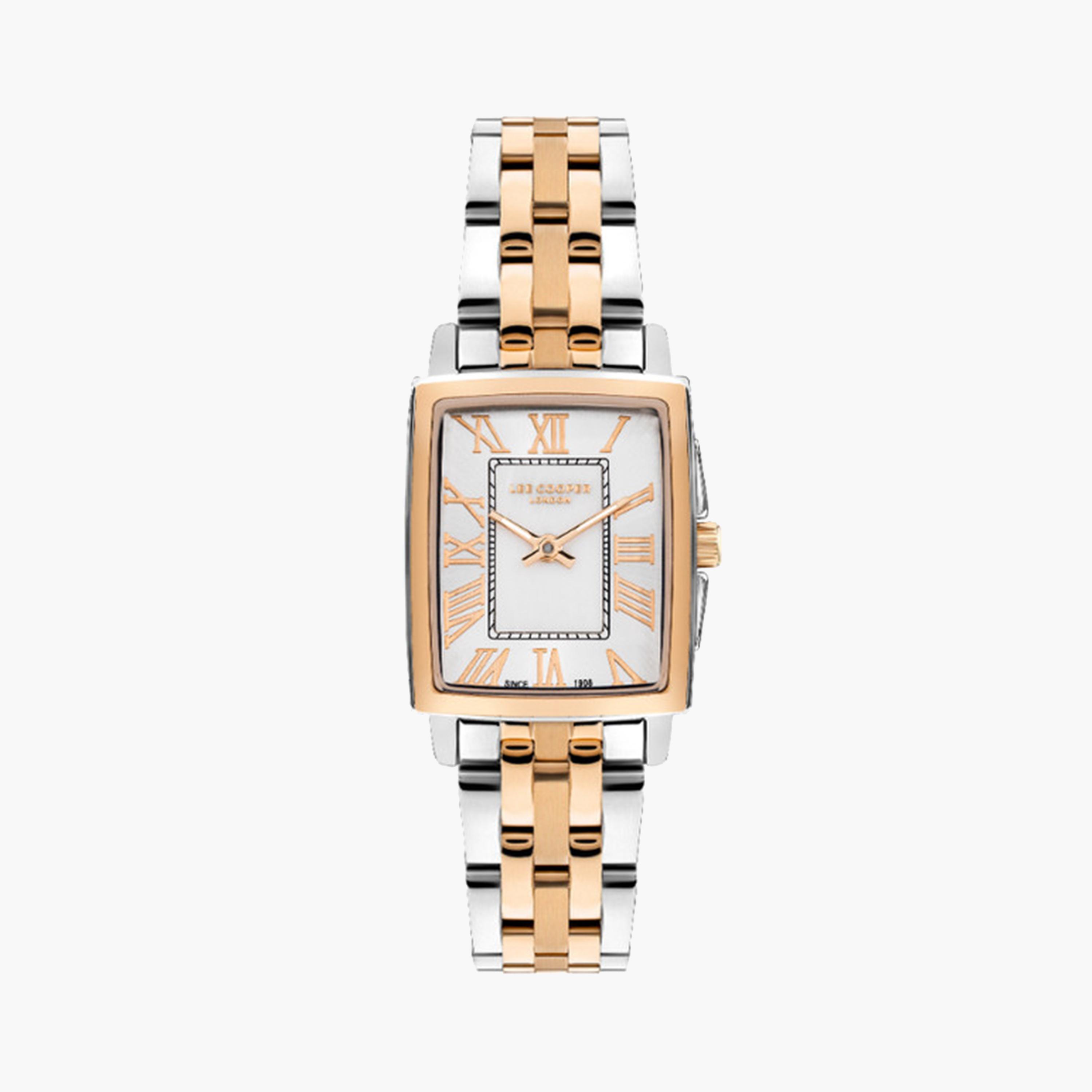 Lee Cooper Women's 33 MM Dual Tone Analog Metal Strap Watch | LC07940.530-women-watchesandjewellery-watches-image-1