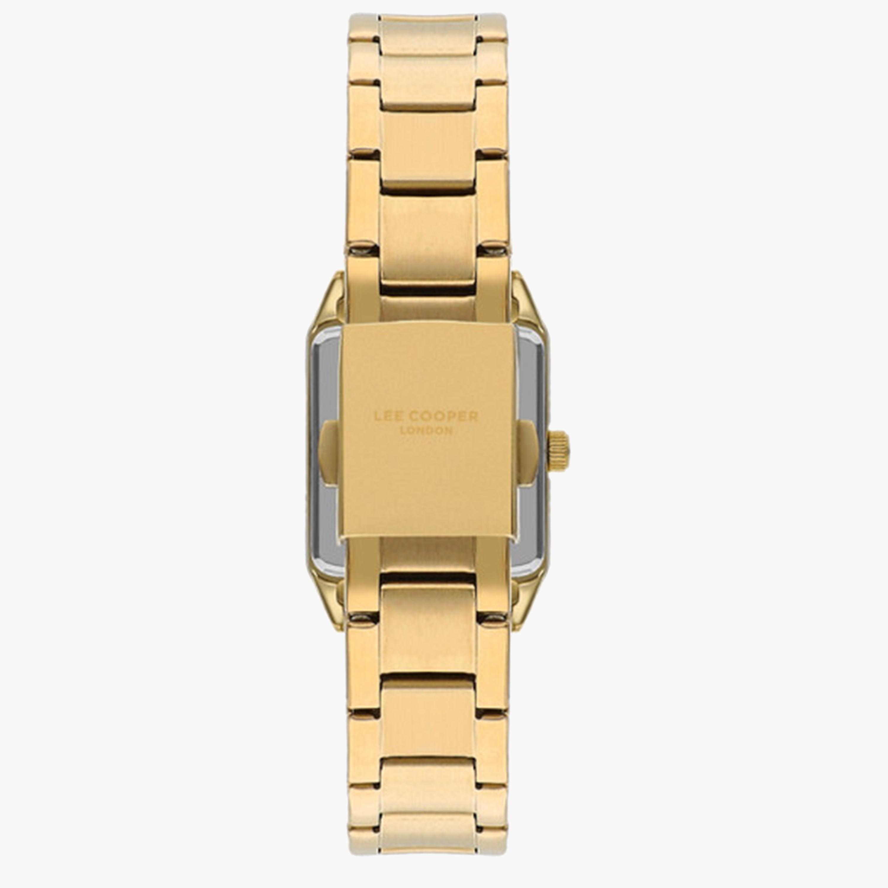 لي كوبر- ساعة تناظرية للنساء بحزام معدني ذهبي مقاس 20 مم | LC07924.120-women-watchesandjewellery-watches-image-3