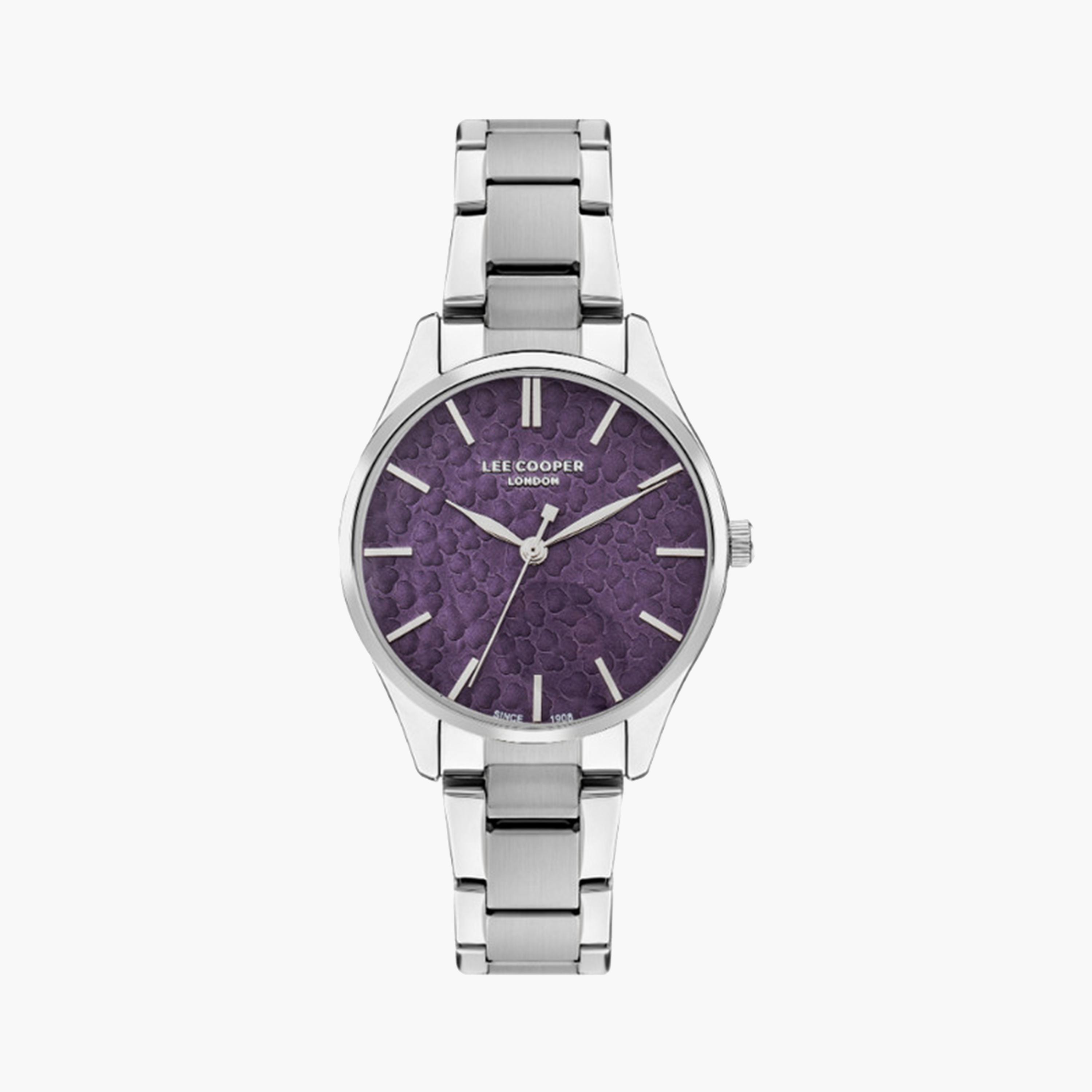 لي كوبر- ساعة تناظرية للنساء بسوار معدني 34 مم باللون الفضي | LC07958.380-women-watchesandjewellery-watches-image-1