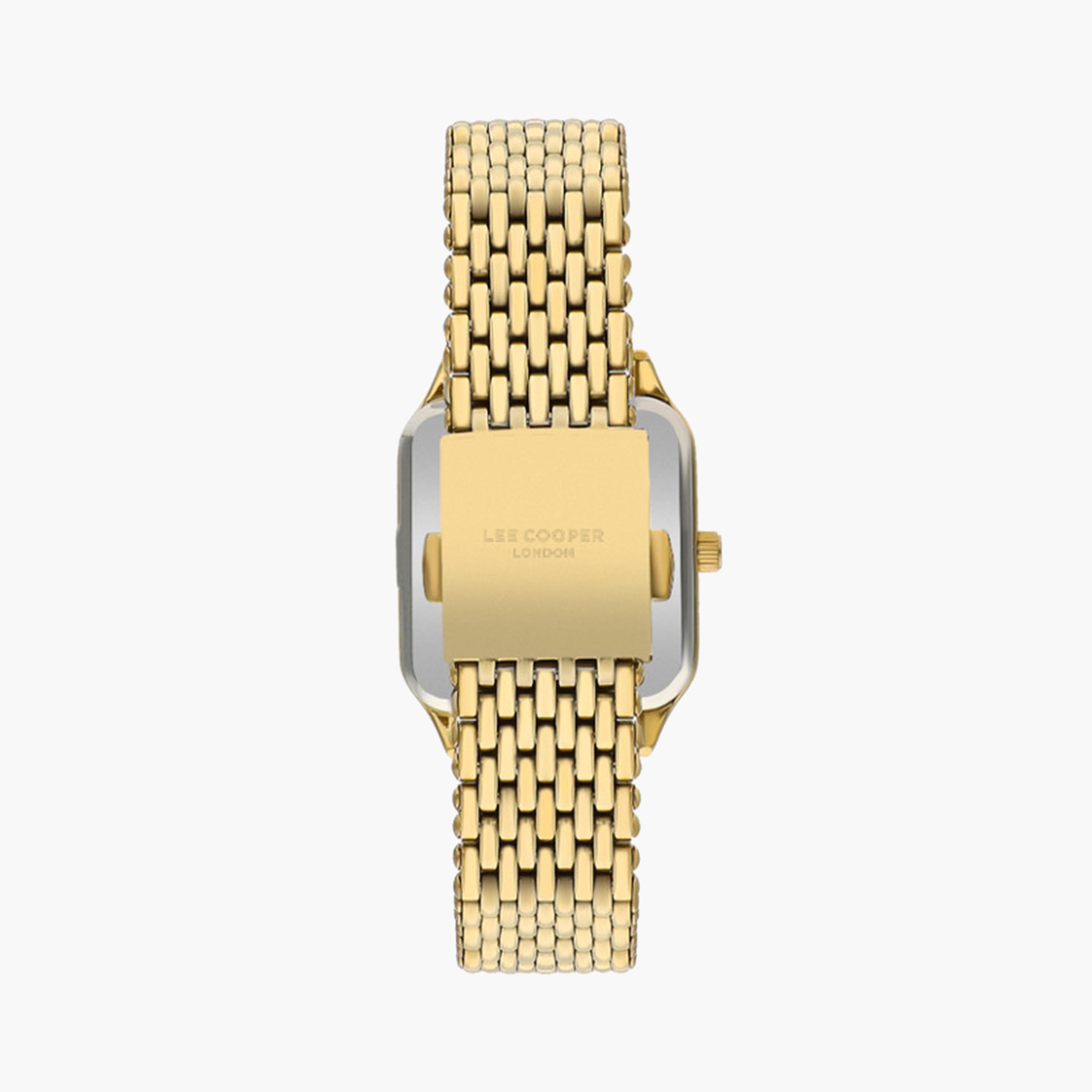 لي كوبر- ساعة تناظرية للنساء بسوار معدني 29 ملم باللون الذهبي | LC07957.110-women-watchesandjewellery-watches-image-3