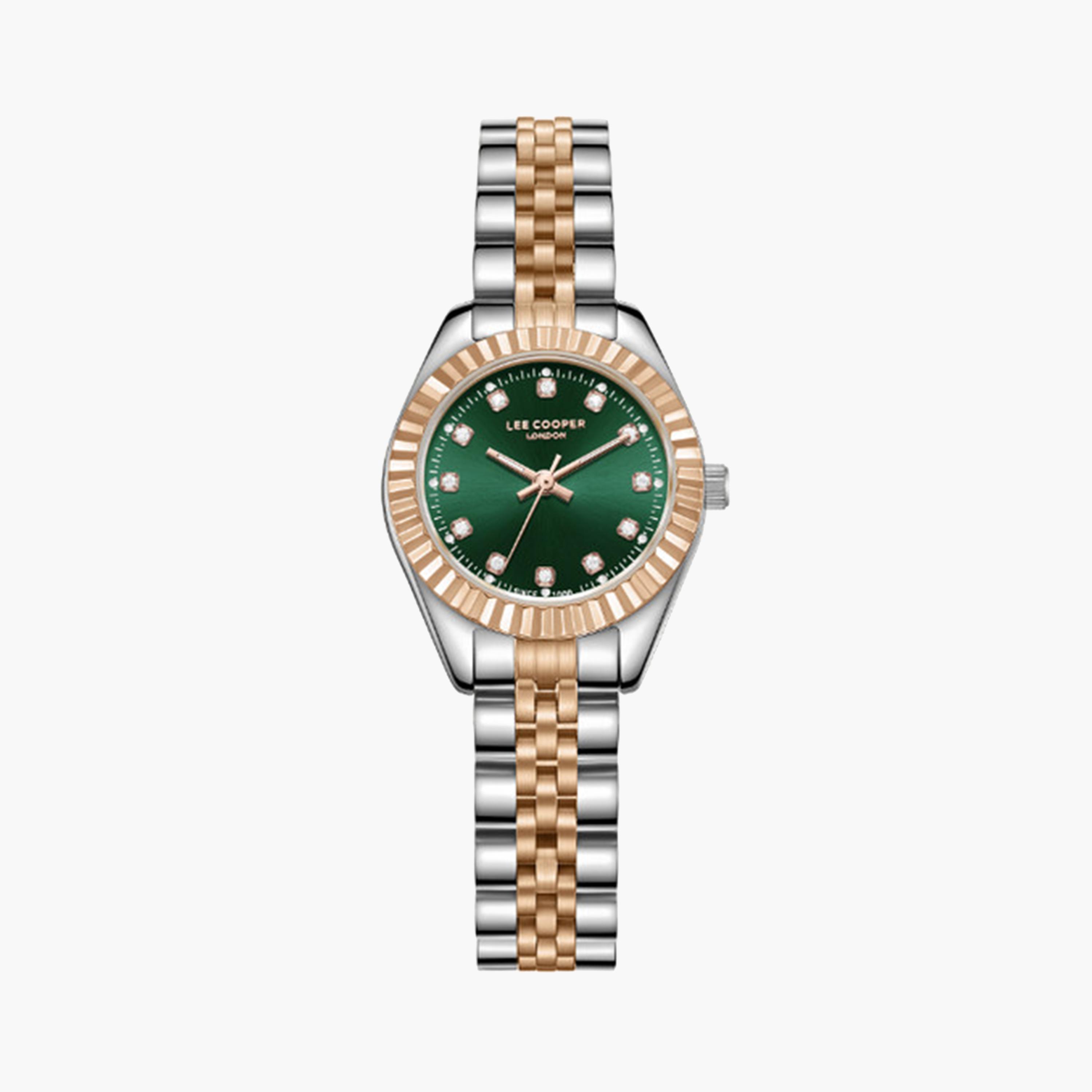لي كوبر- ساعة تناظرية للنساء بسوار معدني متعدد الألوان مقاس 28 ملم | LC07956.570-women-watchesandjewellery-watches-image-1
