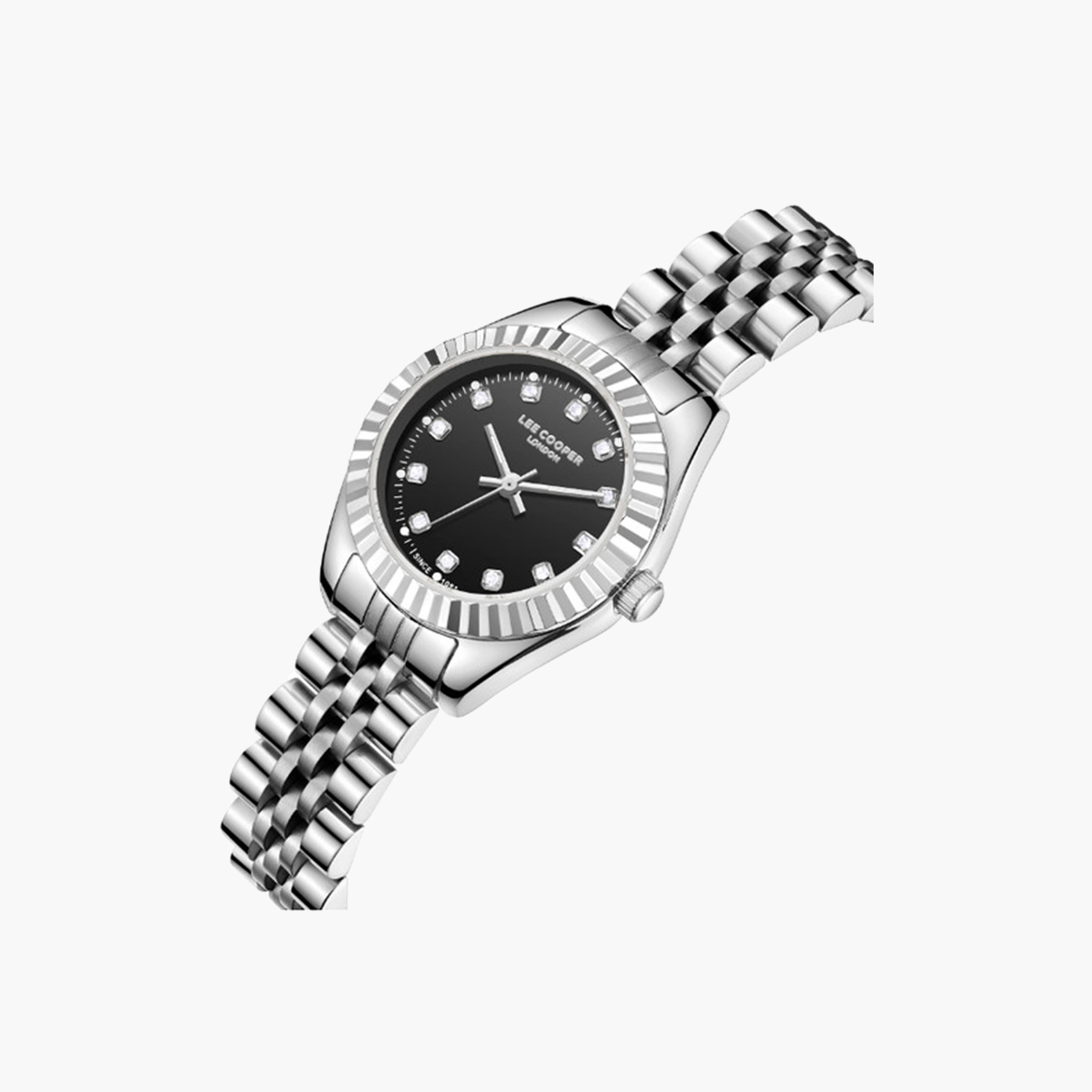 لي كوبر- ساعة تناظرية للنساء بسوار معدني 28 ملم فضية أنالوج | LC07956.350-women-watchesandjewellery-watches-image-2