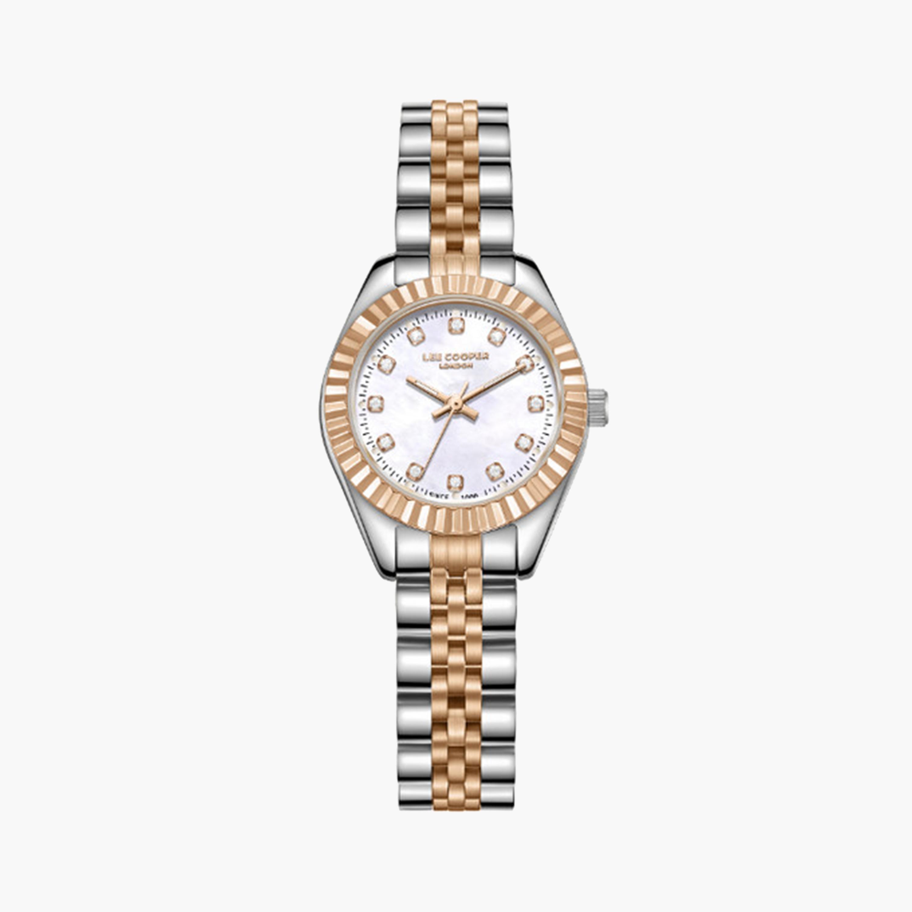 لي كوبر- ساعة تناظرية للنساء بسوار معدني متعدد الألوان مقاس 28 ملم | LC07956.520-women-watchesandjewellery-watches-image-1