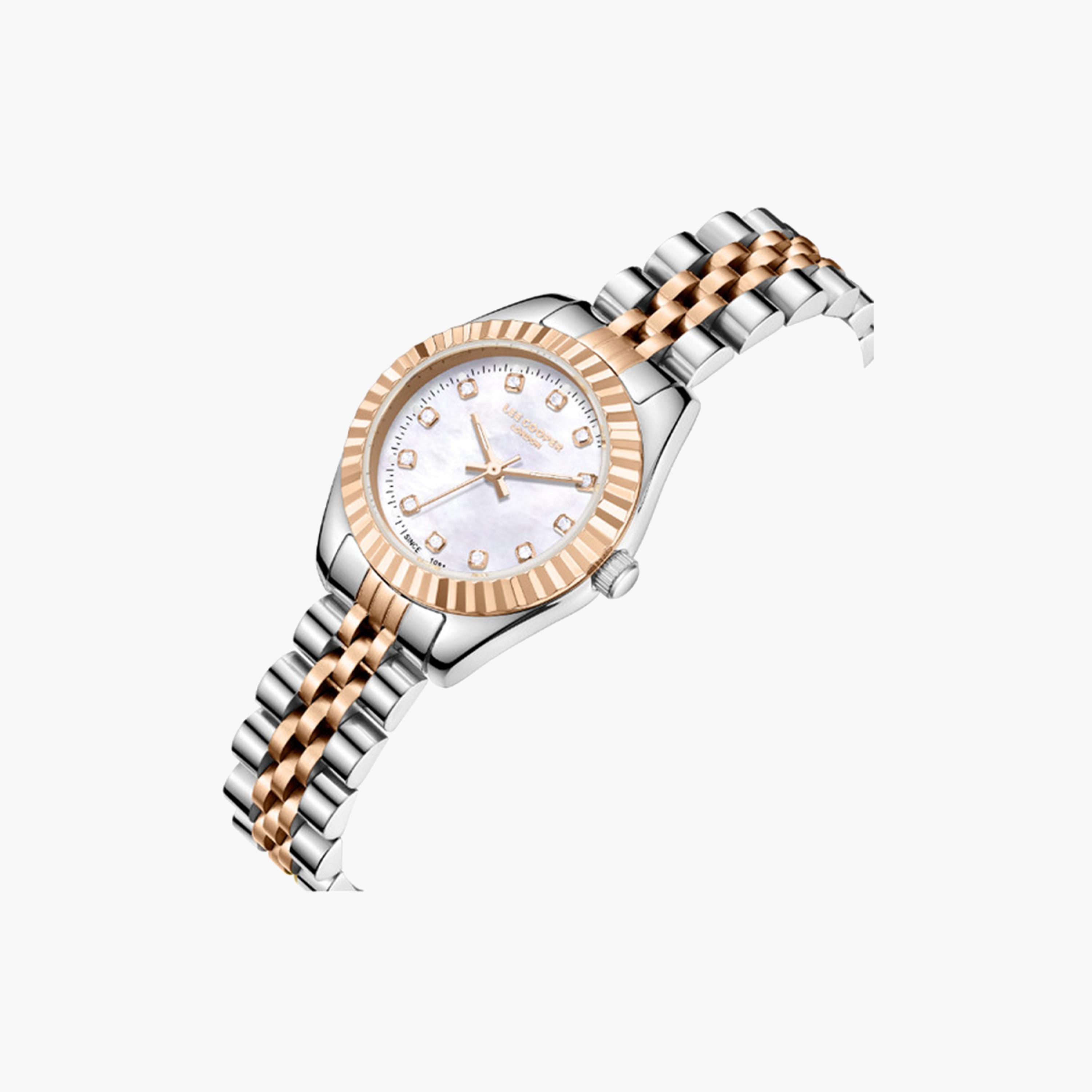 لي كوبر- ساعة تناظرية للنساء بسوار معدني متعدد الألوان مقاس 28 ملم | LC07956.520-women-watchesandjewellery-watches-image-2