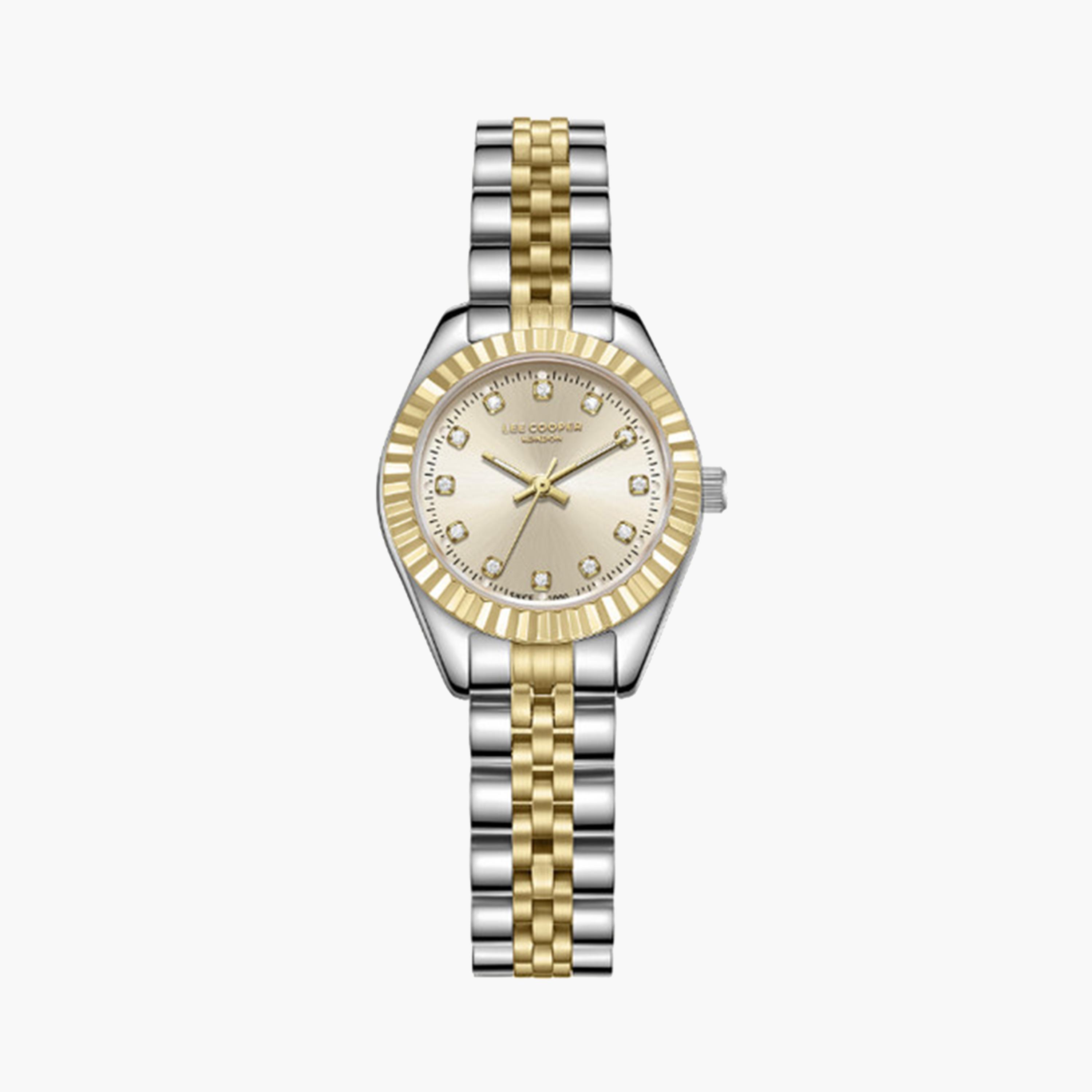 لي كوبر- ساعة تناظرية للنساء بسوار معدني متعدد الألوان مقاس 28 ملم | LC07956.210-women-watchesandjewellery-watches-image-1