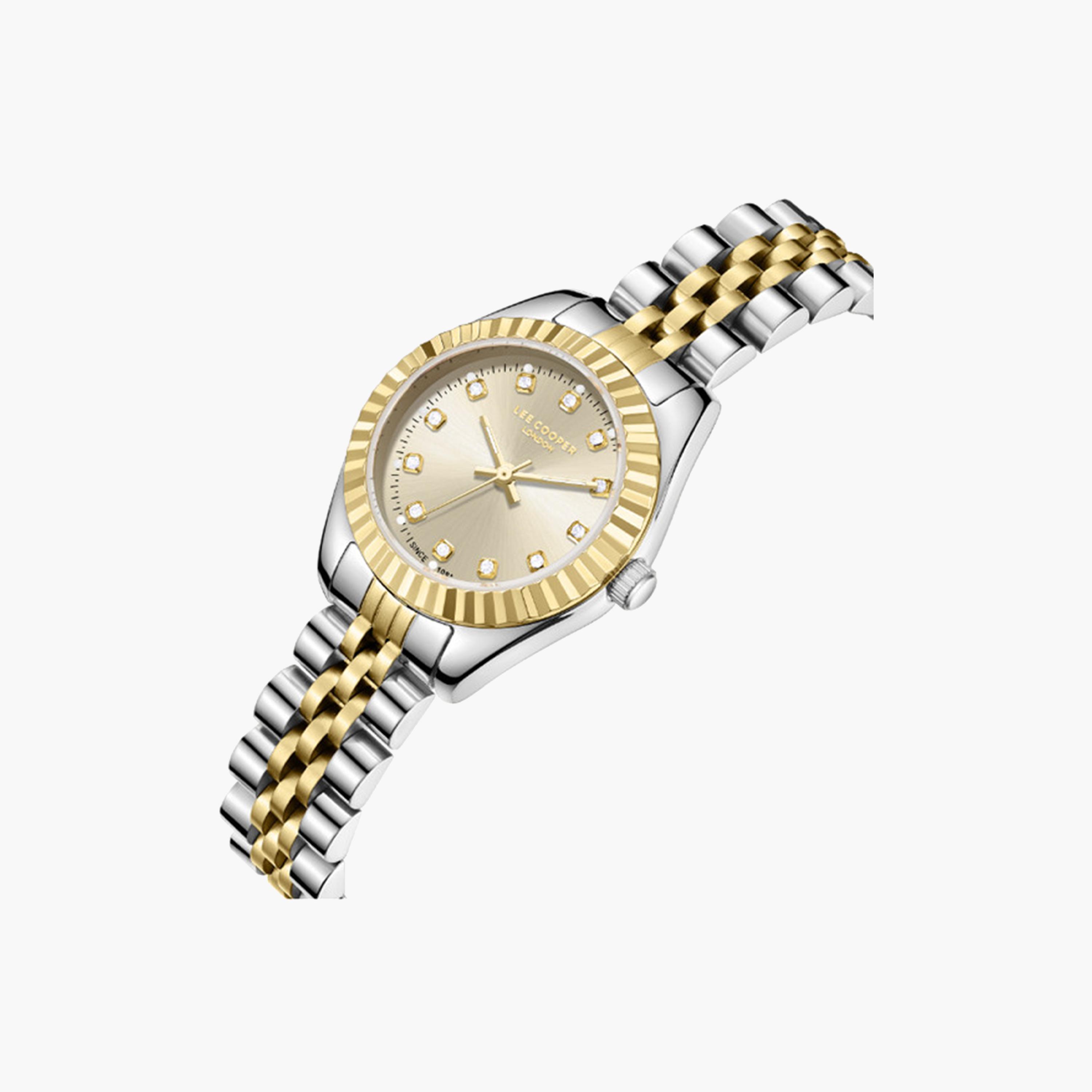 لي كوبر- ساعة تناظرية للنساء بسوار معدني متعدد الألوان مقاس 28 ملم | LC07956.210-women-watchesandjewellery-watches-image-2