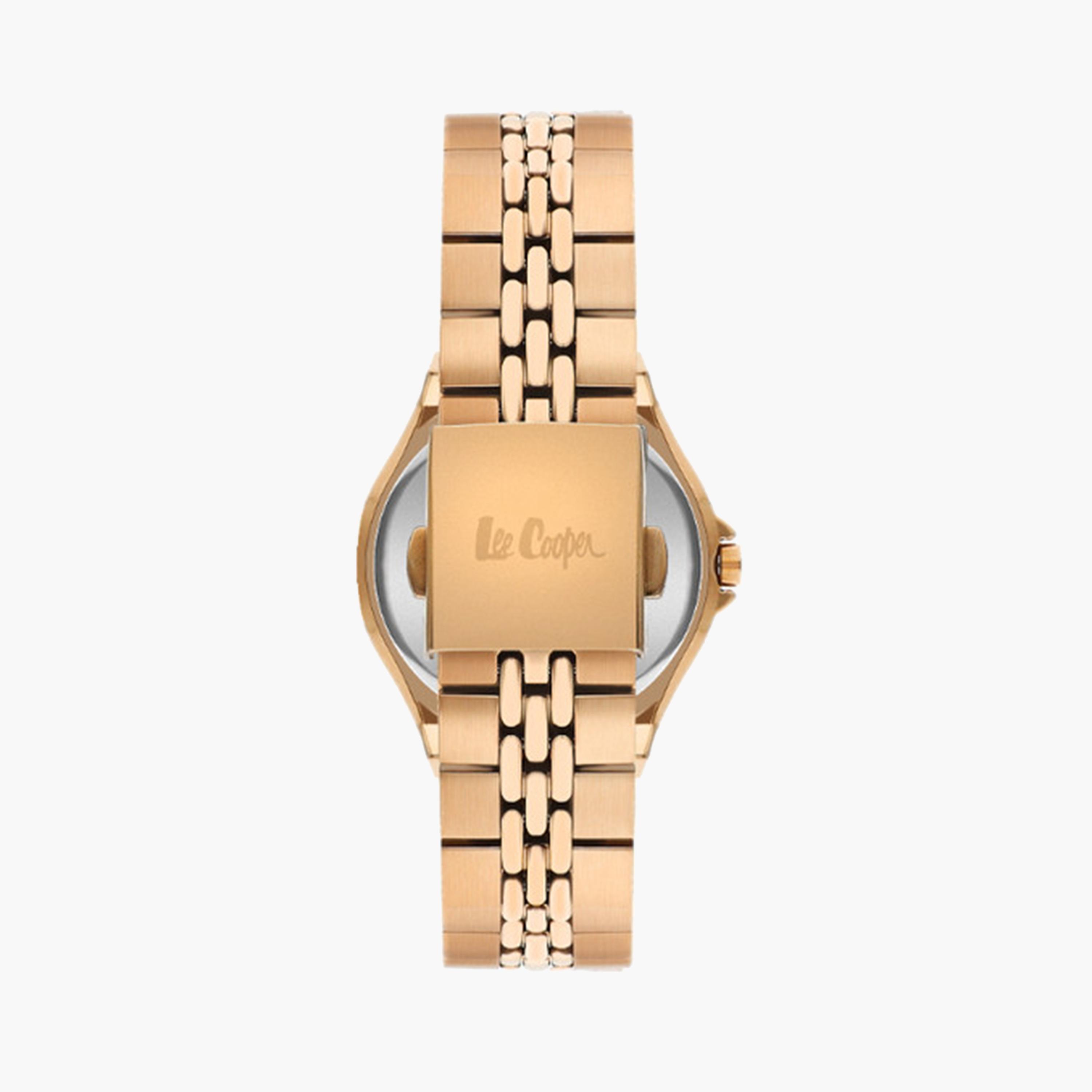 لي كوبر- ساعة تناظرية للنساء بسوار معدني 34 مم باللون الذهبي الوردي | LC07969.490-women-watchesandjewellery-watches-image-3
