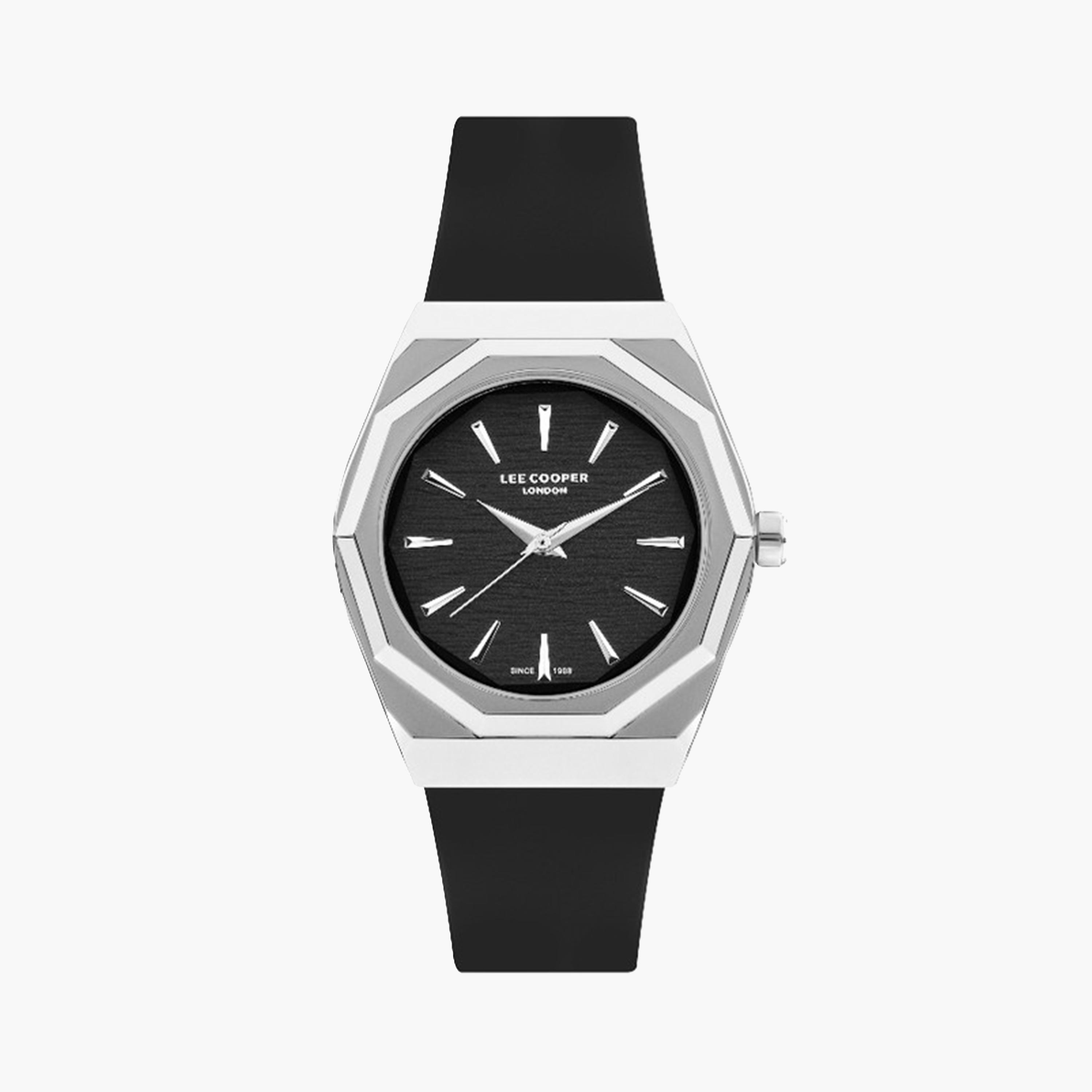 Lee Cooper Women's 34 MM Black Analog Silicone Strap Watch | LC07937.351-women-watchesandjewellery-watches-image-1