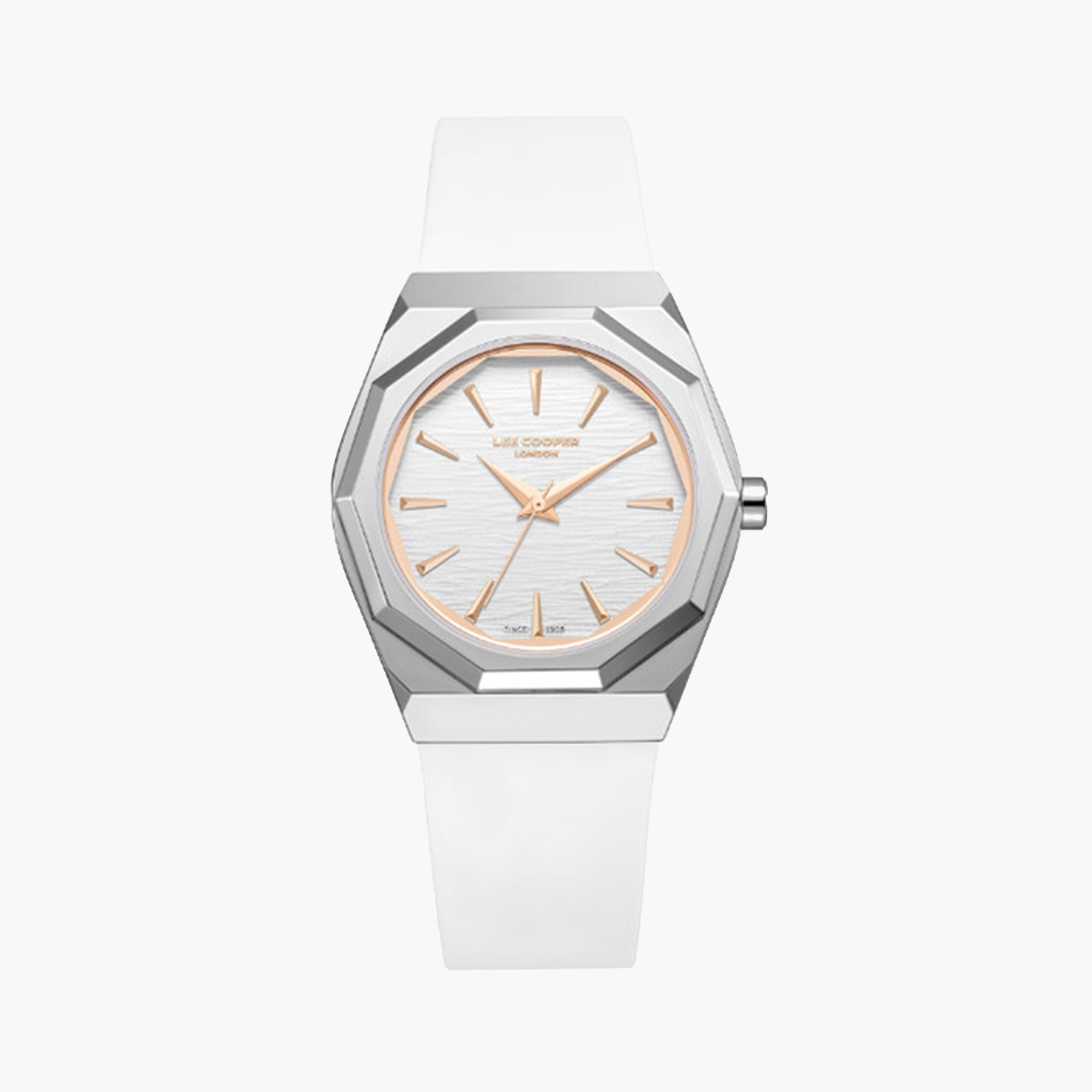 Lee Cooper Women's 34 MM White Analog Silicone Strap Watch | LC07937.336-women-watchesandjewellery-watches-image-1