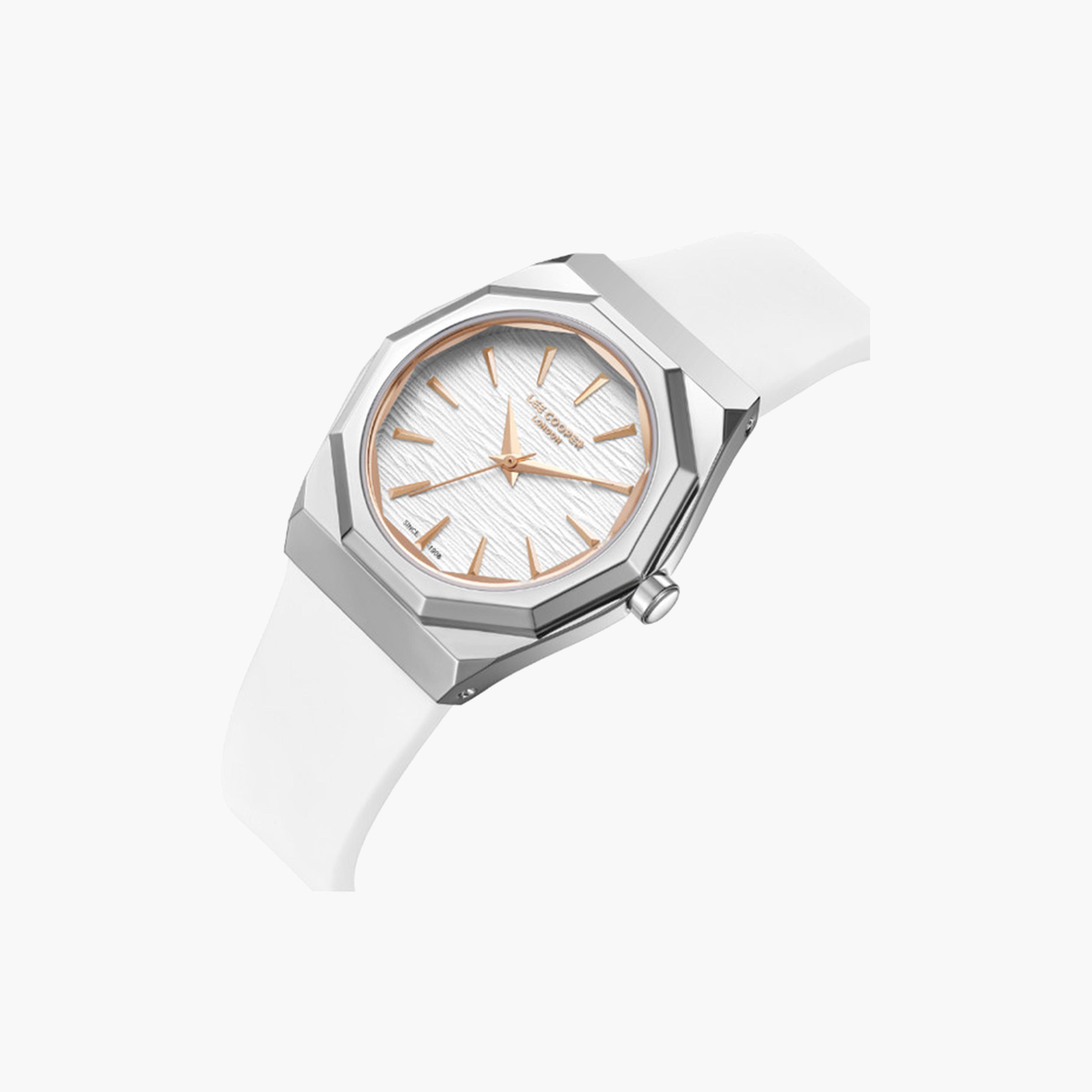 Lee Cooper Women's 34 MM White Analog Silicone Strap Watch | LC07937.336-women-watchesandjewellery-watches-image-2
