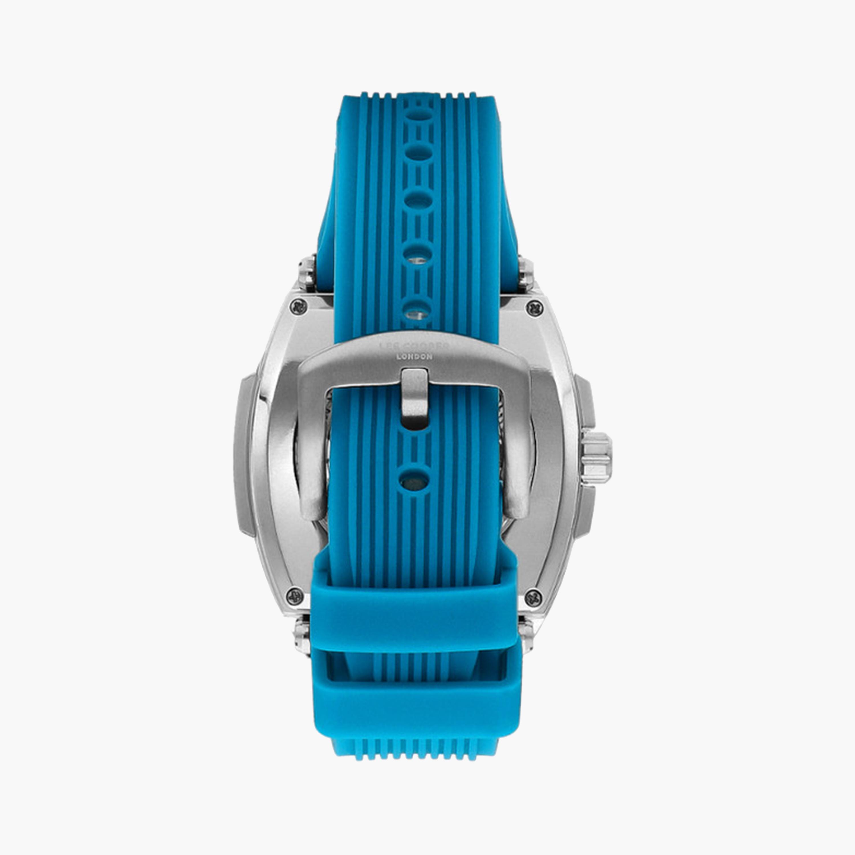لي كوبر- ساعة اوتوماتيكية زرقاء للرجال مقاس 45 ملم بحزام سيليكون | LC07979.339-men-watchesandjewellery-watches-image-3