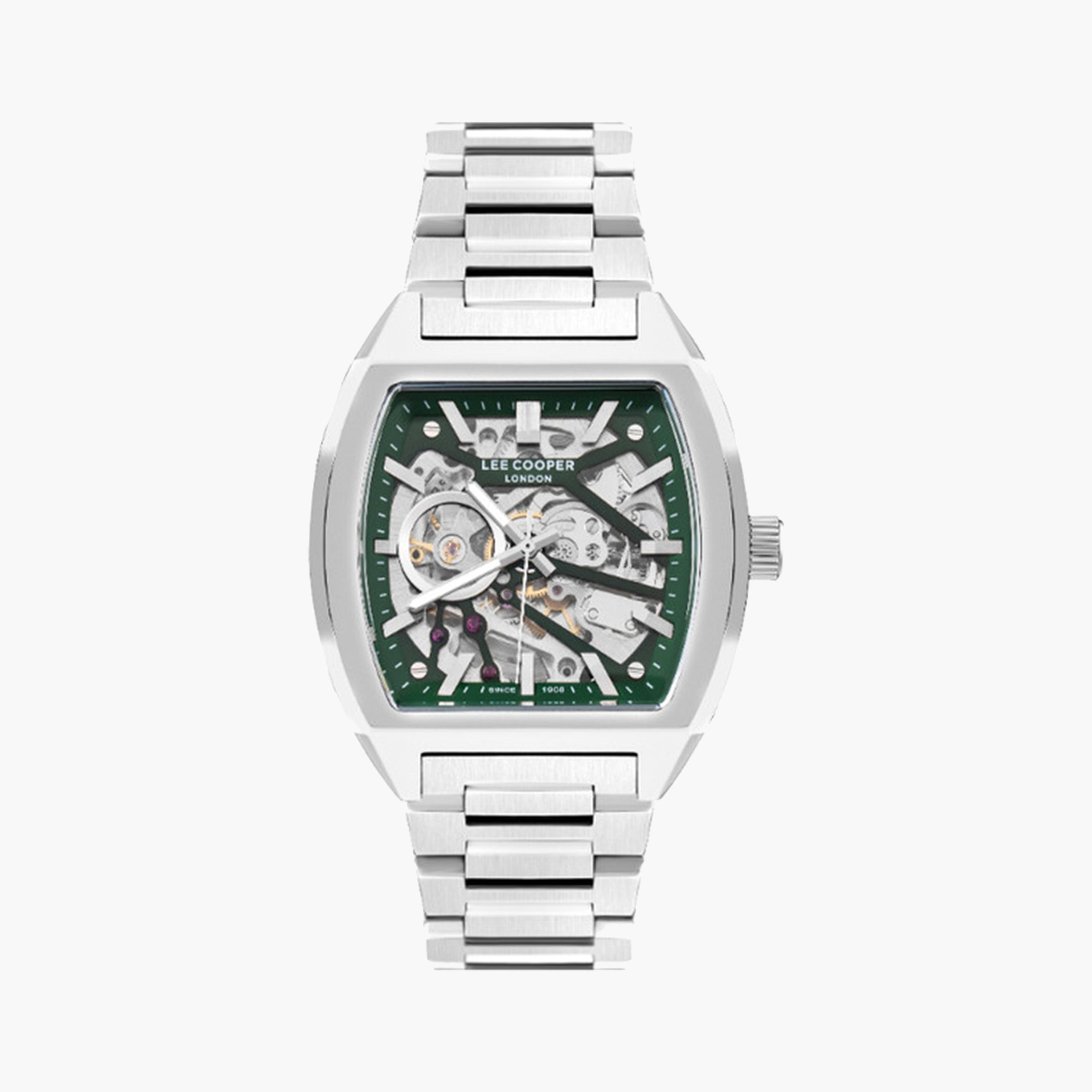 لي كوبر- ساعة اوتوماتيكية للرجال 40 مم فضية بحزام معدني | LC07976.370-men-watchesandjewellery-watches-image-1