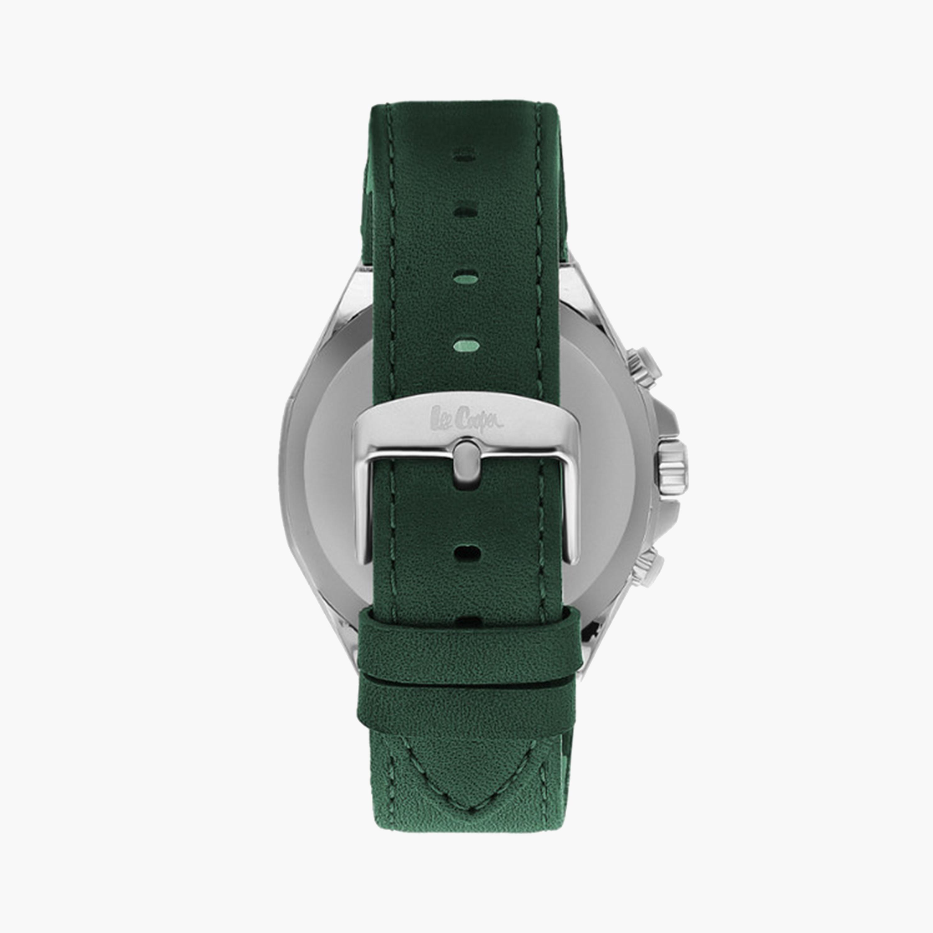 Lee Cooper Men's 46 MM Green Chronograph Leather Strap Watch | LC07983.277-men-watchesandjewellery-watches-image-3