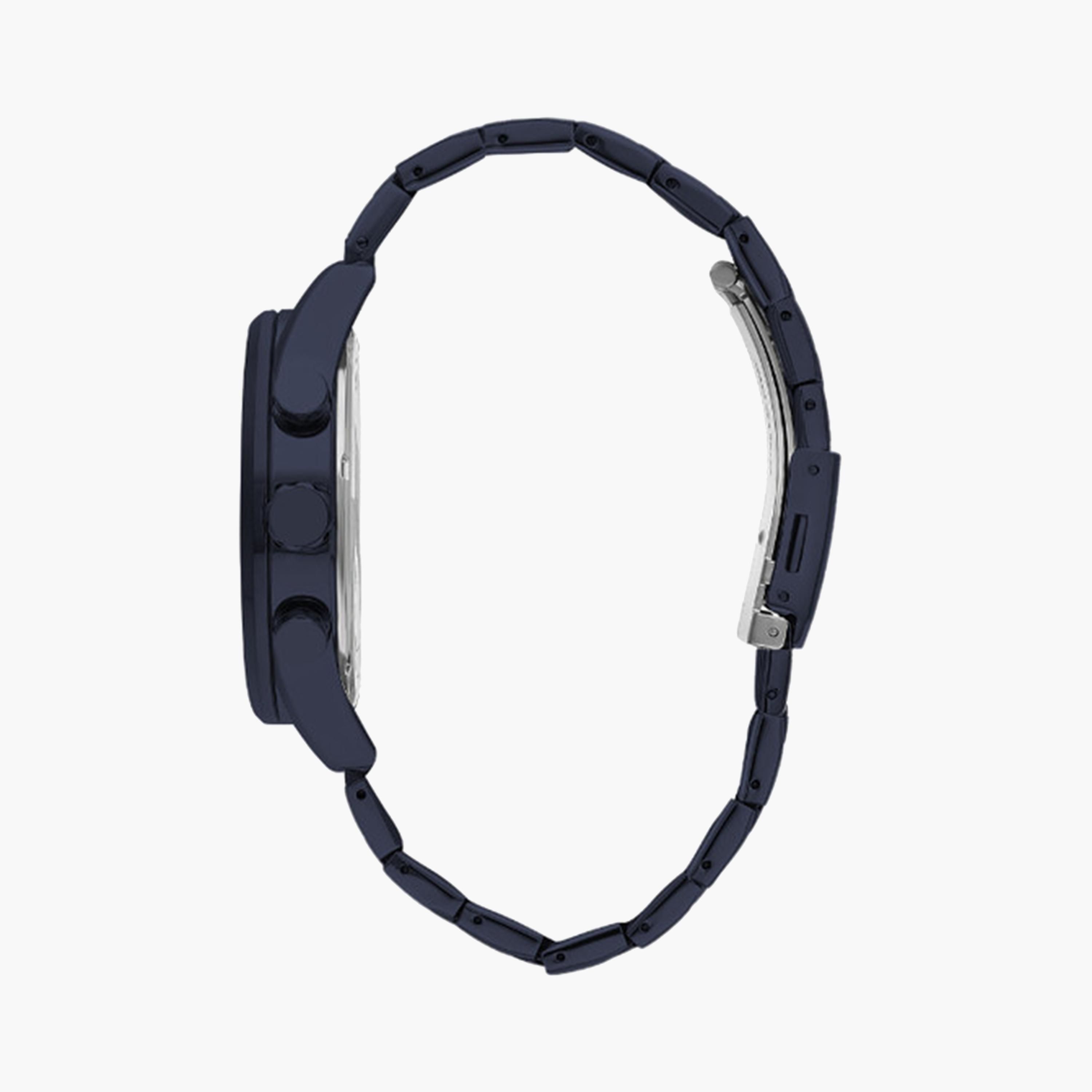 لي كوبر- ساعة كرونوغراف للرجال 44 ملم أزرق بحزام معدني | LC07986.990-men-watchesandjewellery-watches-image-2