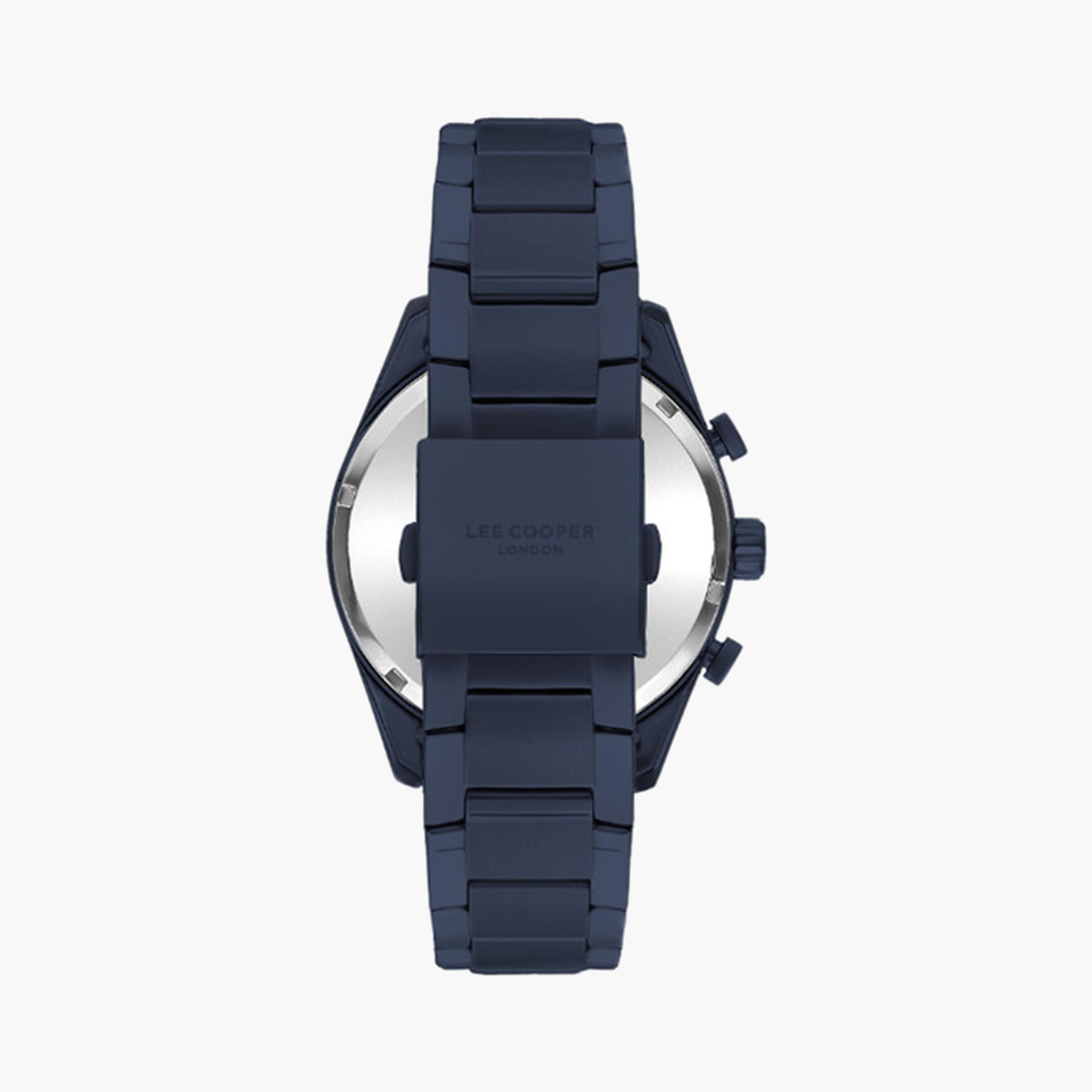 لي كوبر- ساعة كرونوغراف للرجال 44 ملم أزرق بحزام معدني | LC07986.990-men-watchesandjewellery-watches-image-3