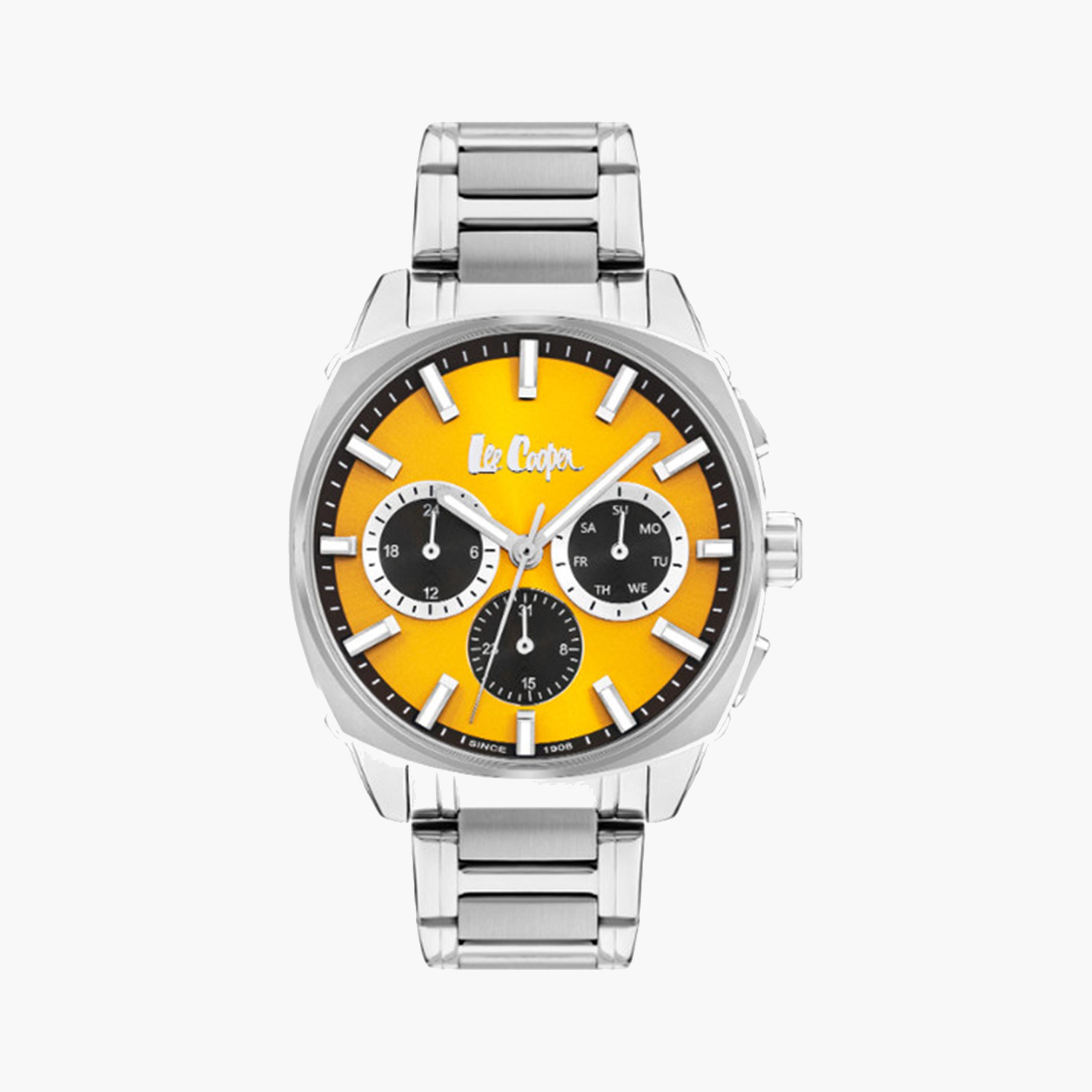 Lee Cooper Men's 44 MM Silver Chronograph Metal Strap Watch | LC07925.310-men-watchesandjewellery-watches-image-1