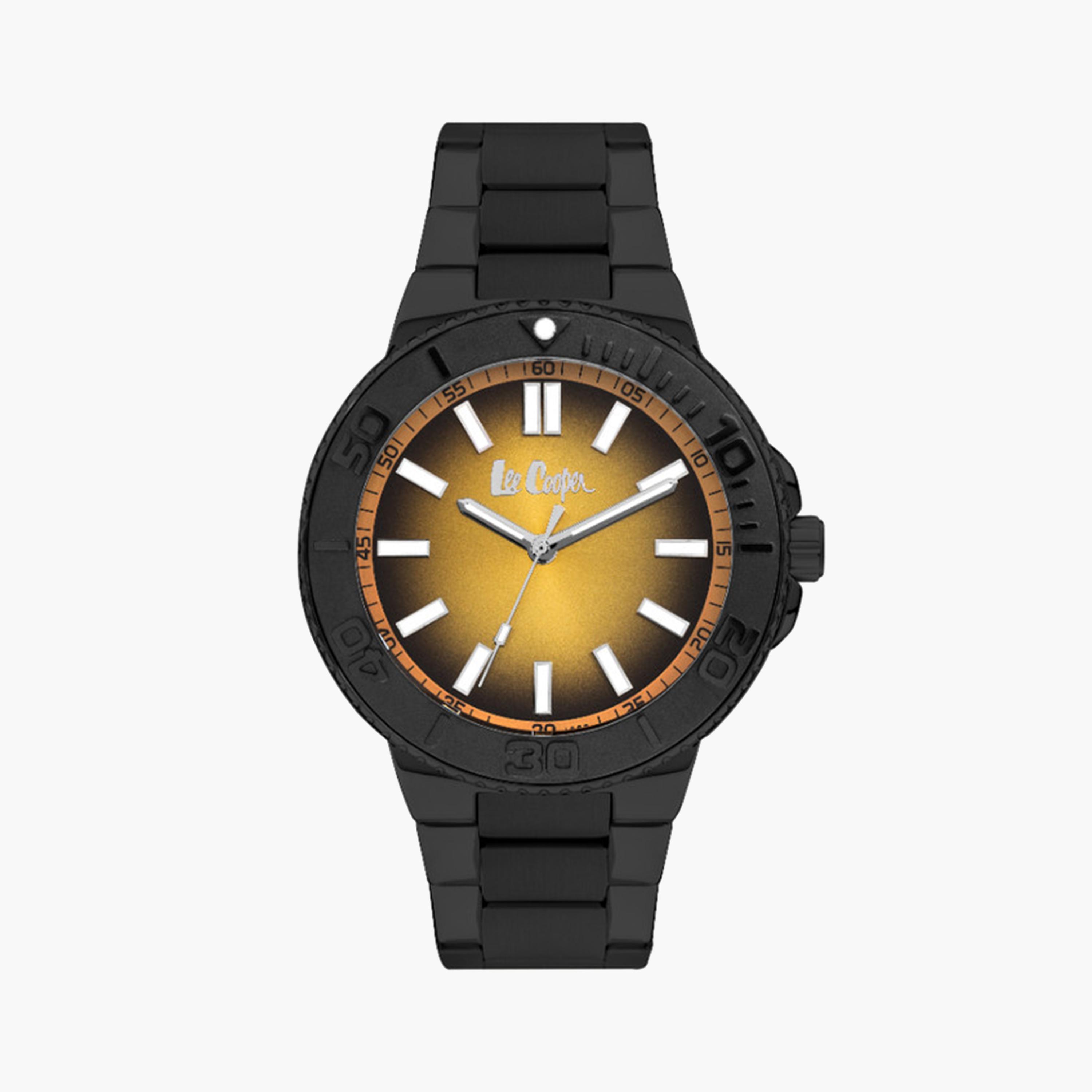 Lee Cooper Men's 44 MM Black Analog Metal Strap Watch | LC07945.650-men-watchesandjewellery-watches-image-1
