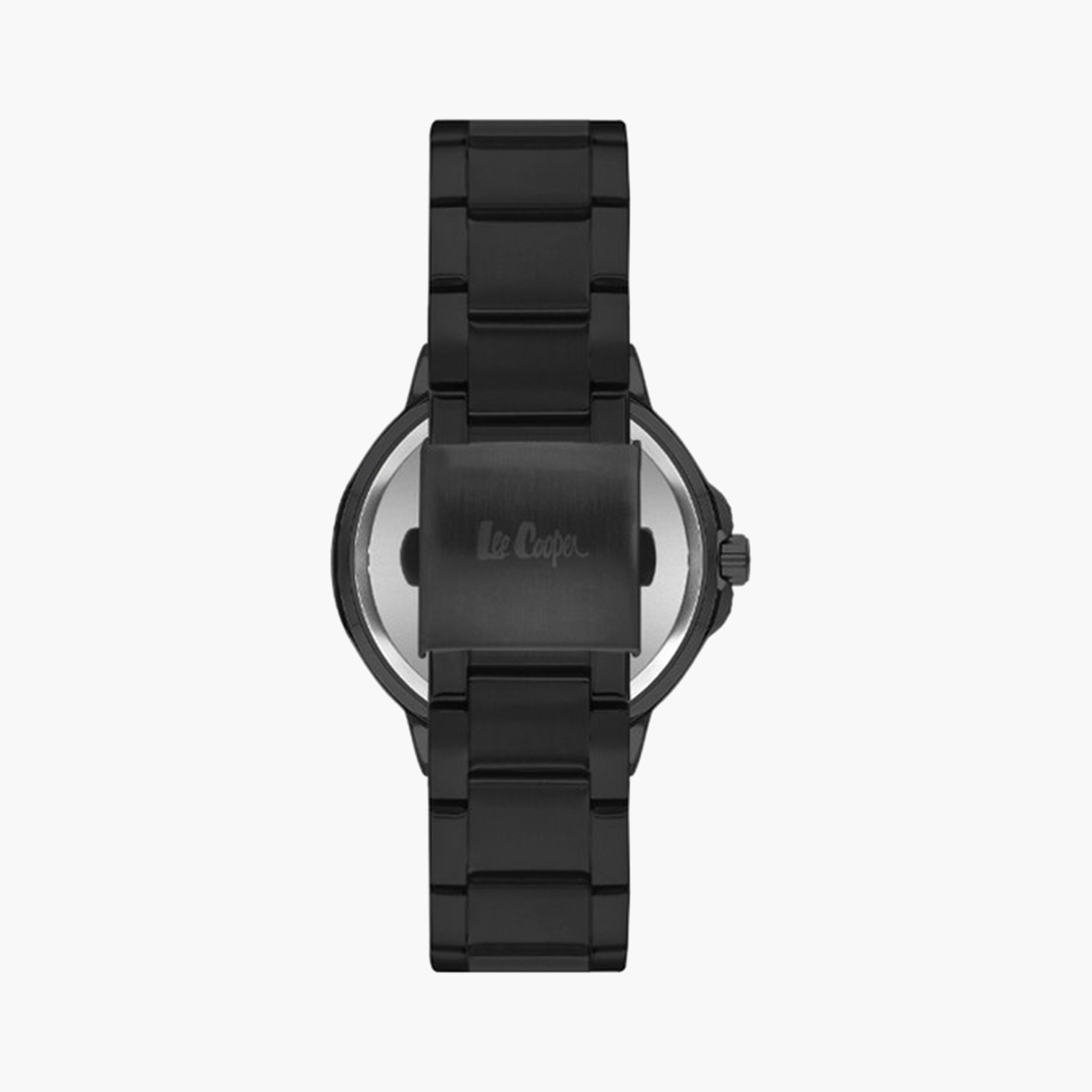 لي كوبر- ساعة تناظرية للرجال 44 ملم أسود بحزام معدني | LC07945.650-men-watchesandjewellery-watches-image-3