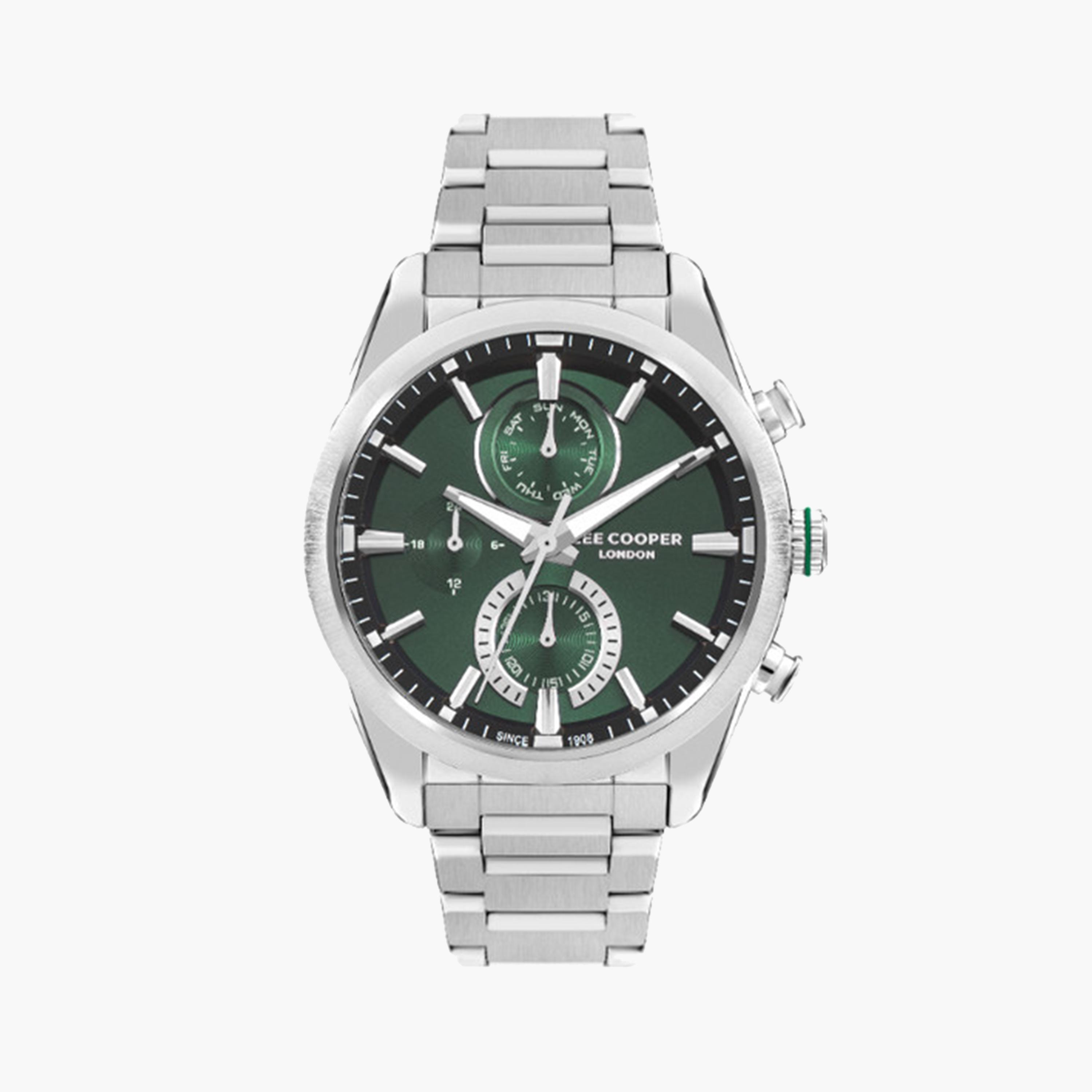 لي كوبر- ساعة كرونوغراف للرجال 45 ملم فضية بسوار معدني | LC07947.370-men-watchesandjewellery-watches-image-1