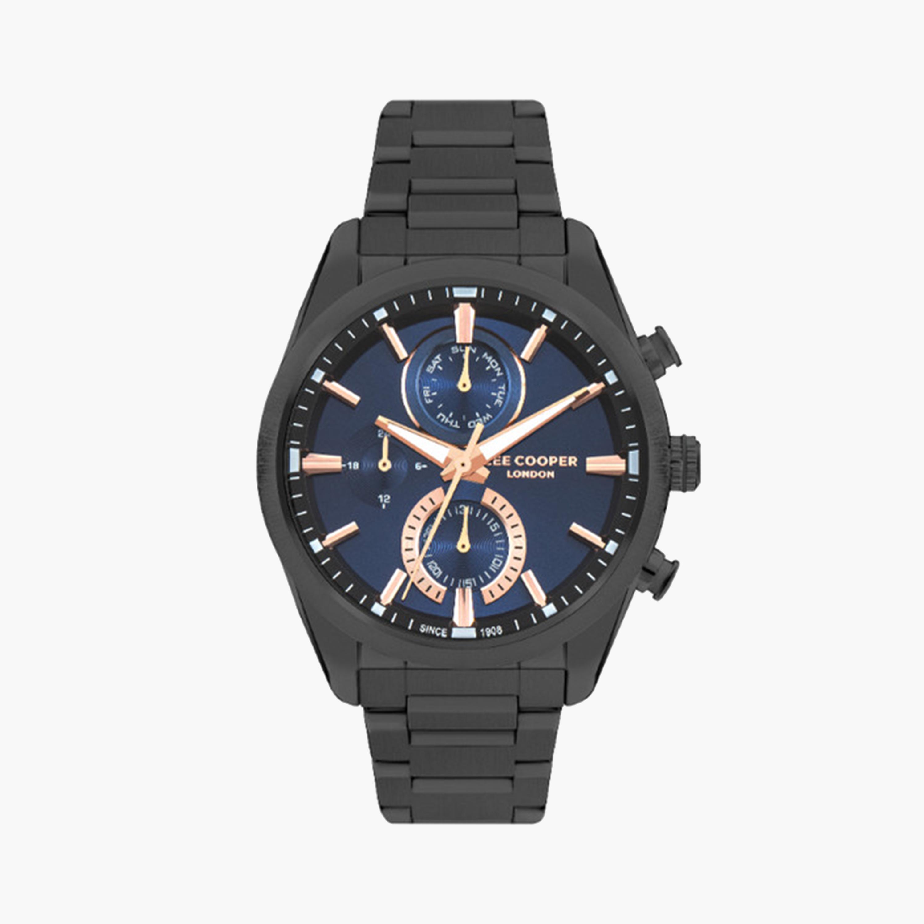 Lee Cooper Men's 45 MM Grey Chronograph Metal Strap Watch | LC07947.090-men-watchesandjewellery-watches-image-1