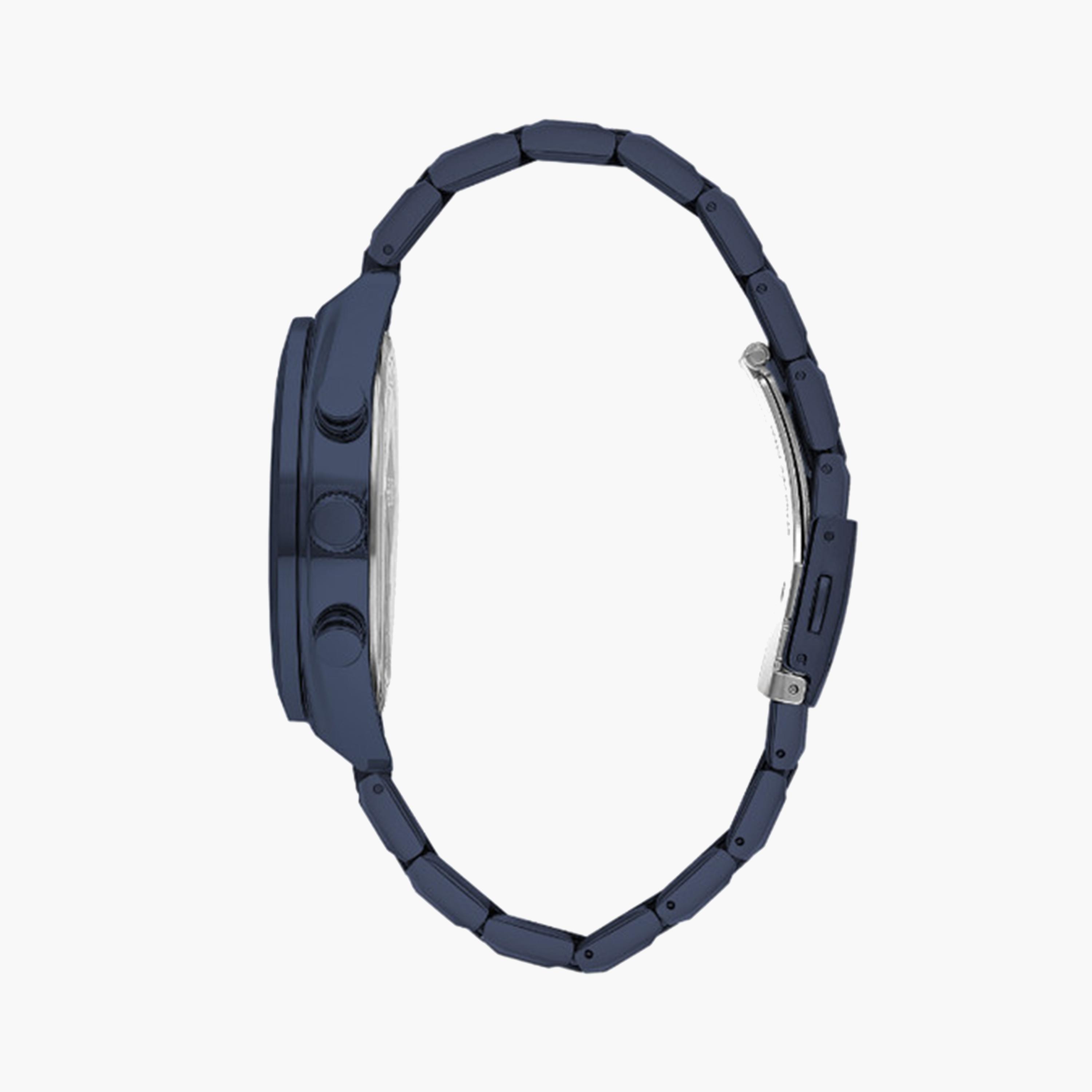 لي كوبر- ساعة كرونوغراف للرجال 45 ملم زرقاء بحزام معدني | LC07947.990-men-watchesandjewellery-watches-image-2