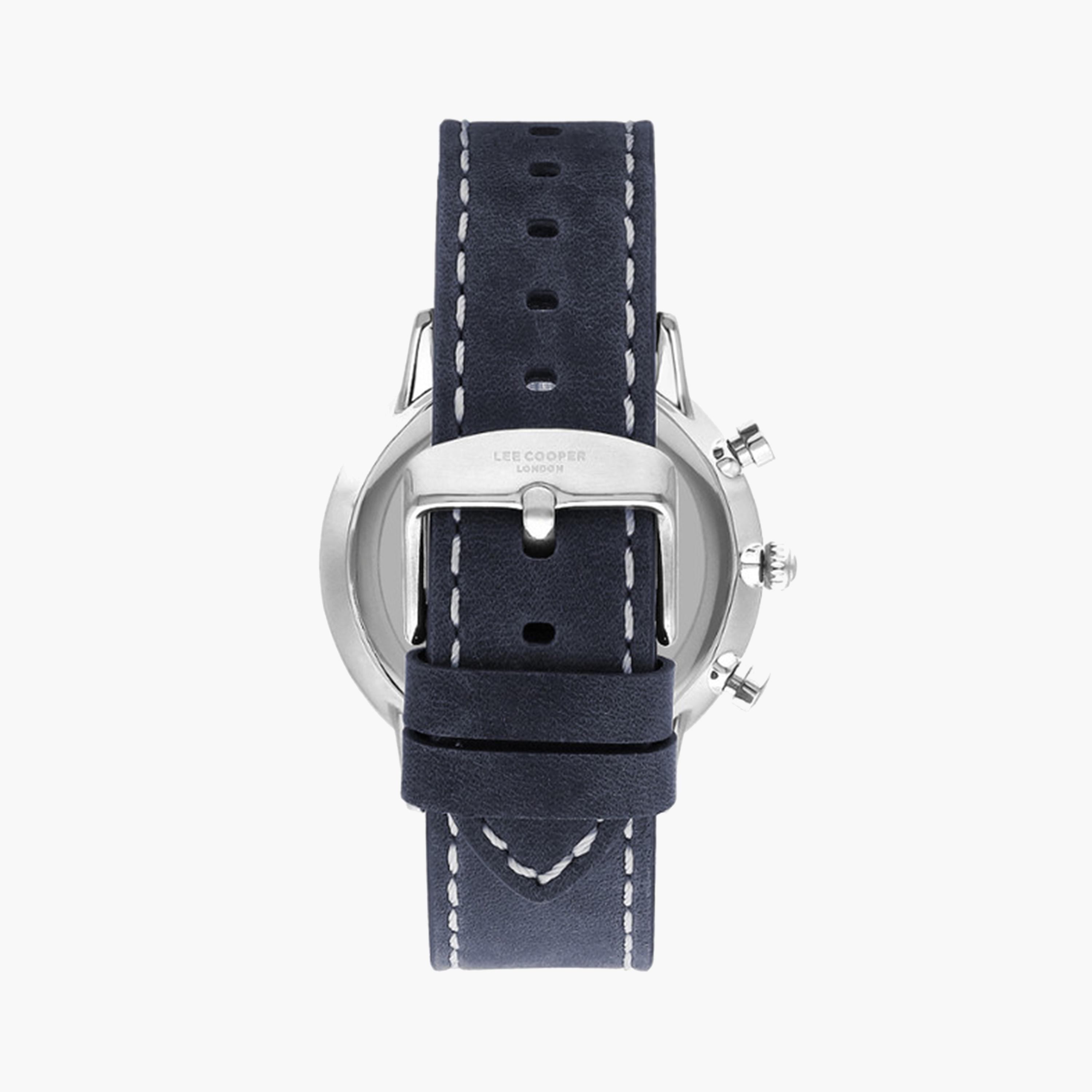 لي كوبر- ساعة كرونوغراف للرجال 46 ملم أزرق بحزام جلدي | LC07943.399-men-watchesandjewellery-watches-image-3